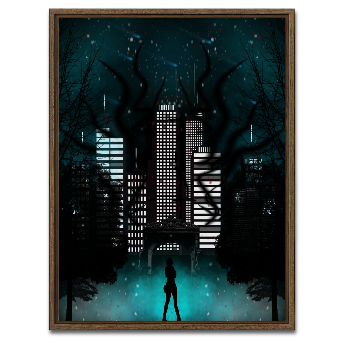 AUTO-MOCKUP WHITE | Parasite Eve | 1 Piece | Walnut Framed Canvas | group=3x4
