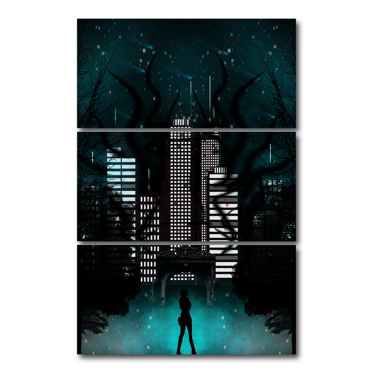 AUTO-MOCKUP WHITE | Parasite Eve | 3 Piece | Gallery Wrap Canvas | group=12x24_stacked
