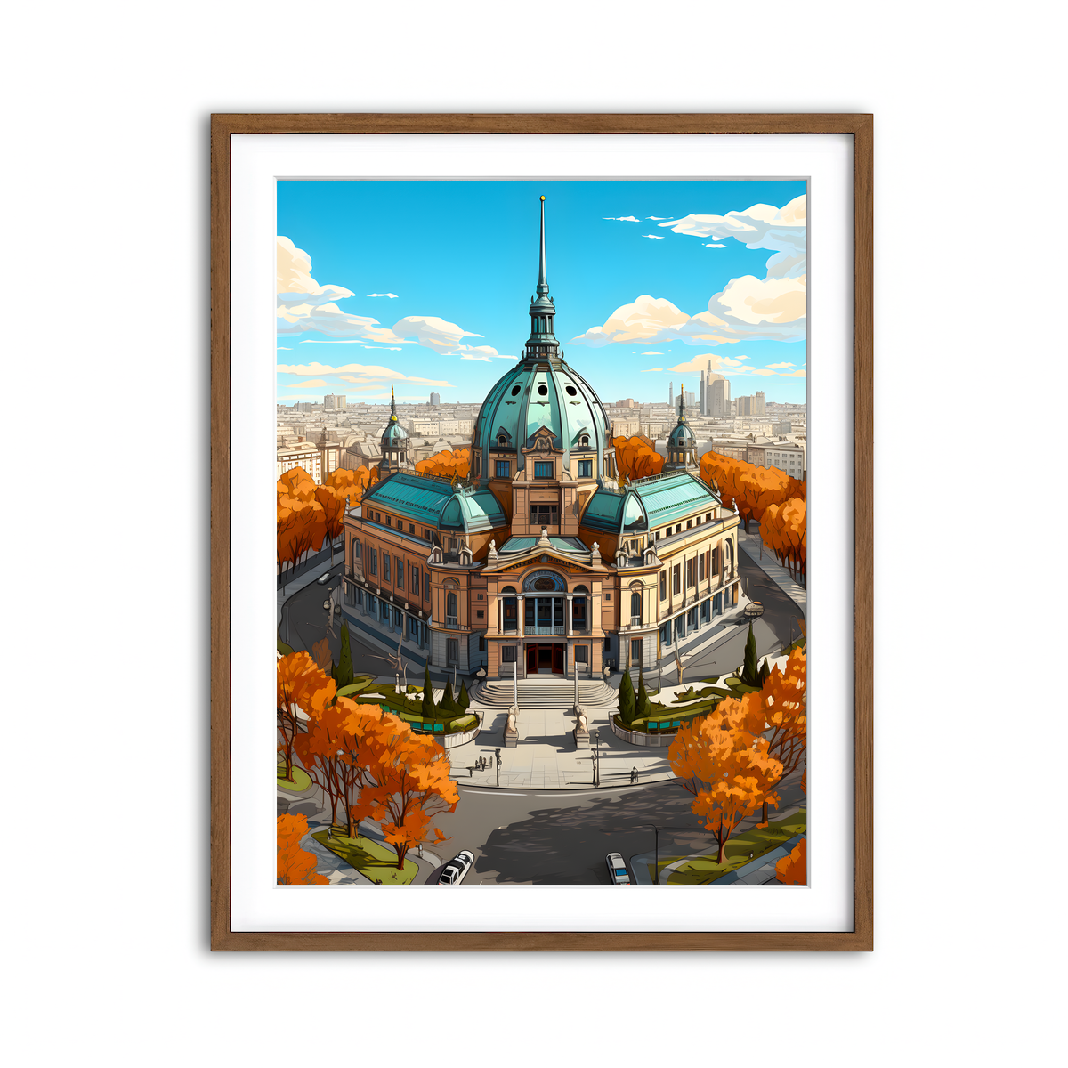 Framed Print 3x4 Walnut