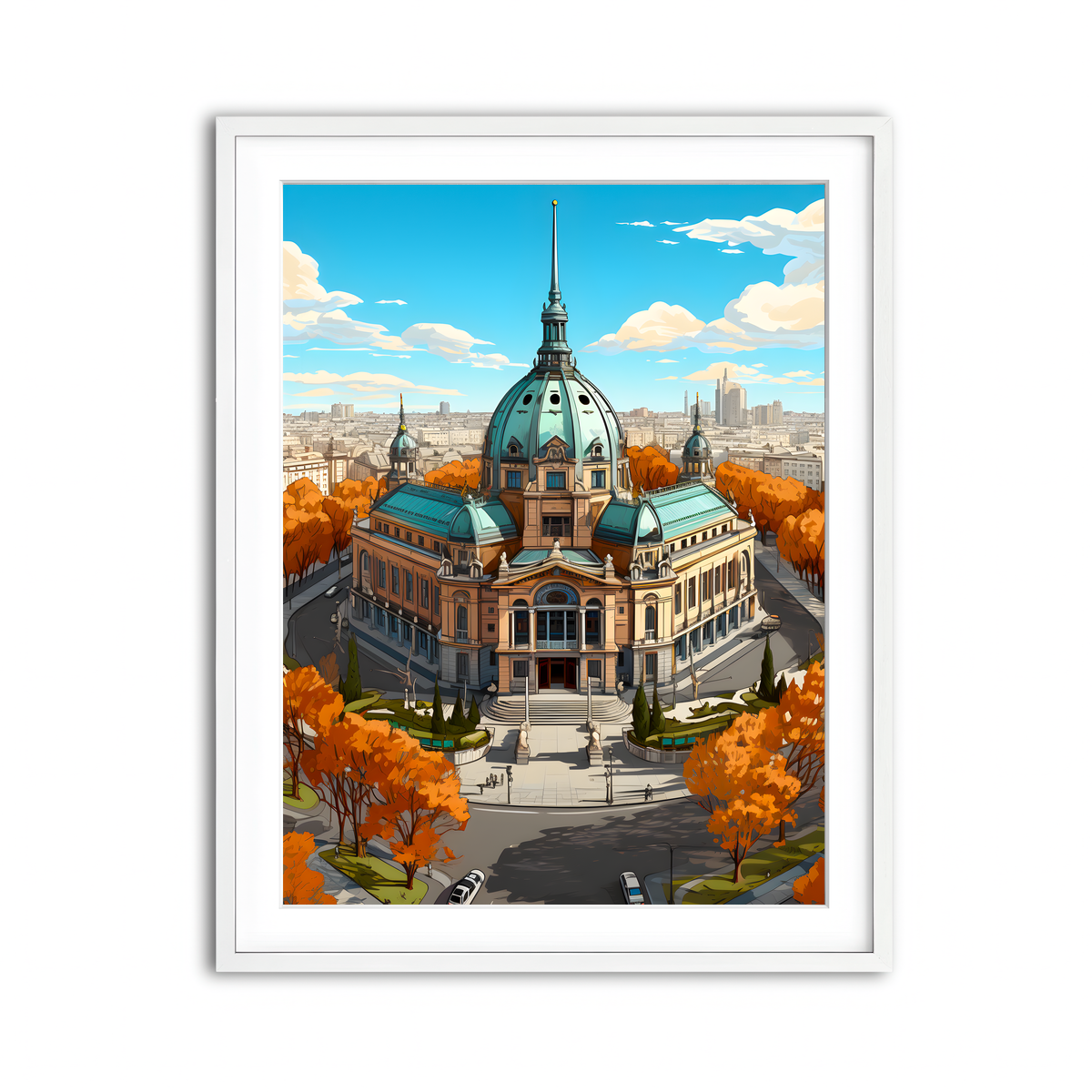 Framed Print 3x4 White