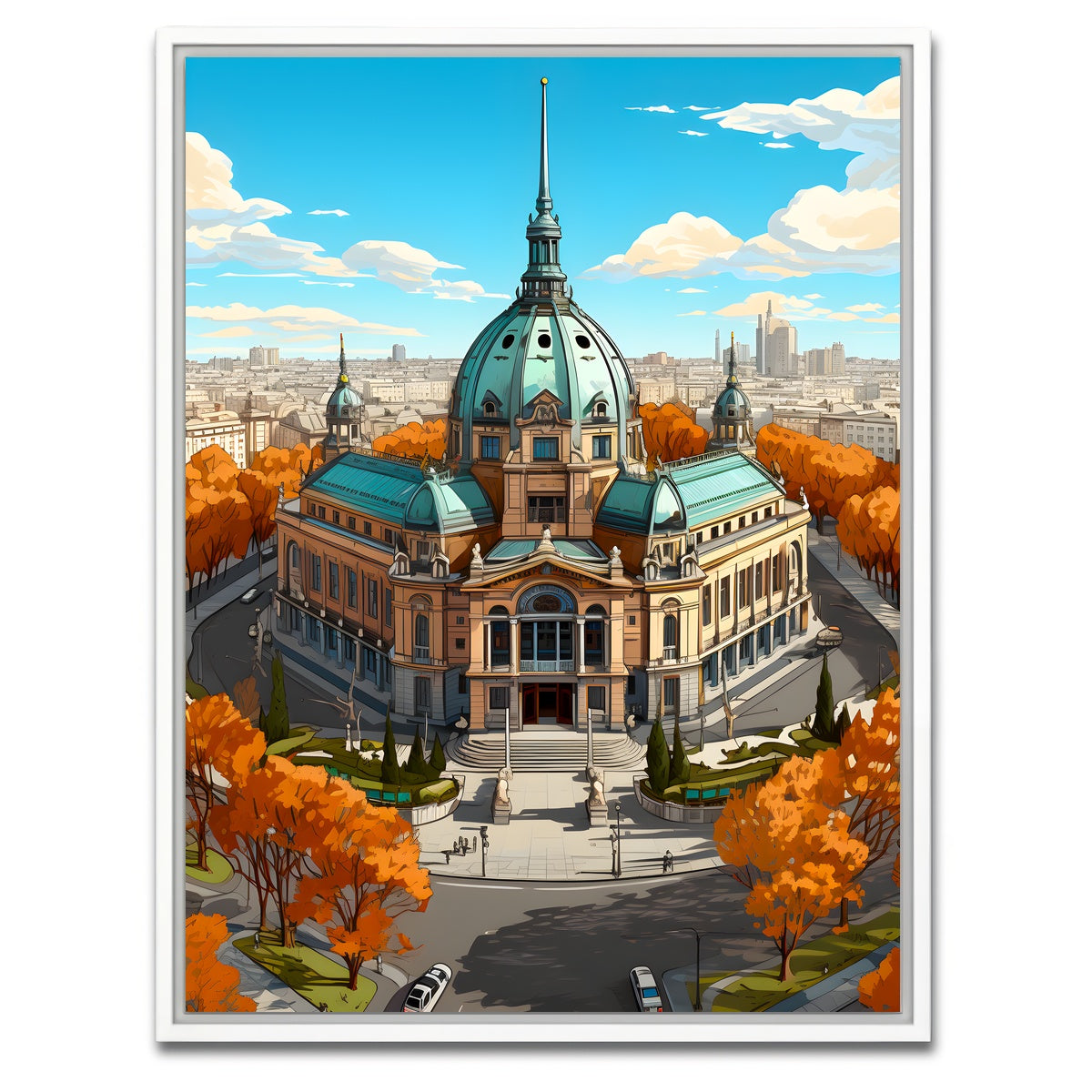 AUTO-MOCKUP WHITE | Paris - Petit Palais | 1 Piece | White Framed Canvas | group=3x4