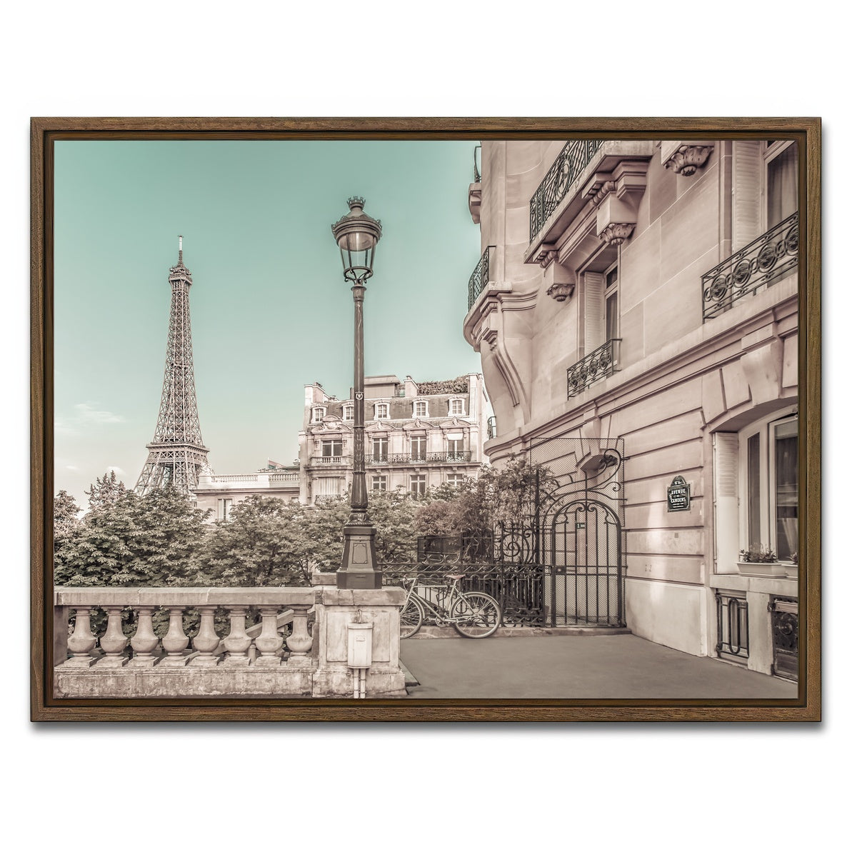 AUTO-MOCKUP WHITE | Paris Charm | 1 Piece | Walnut Framed Canvas | group=4x3