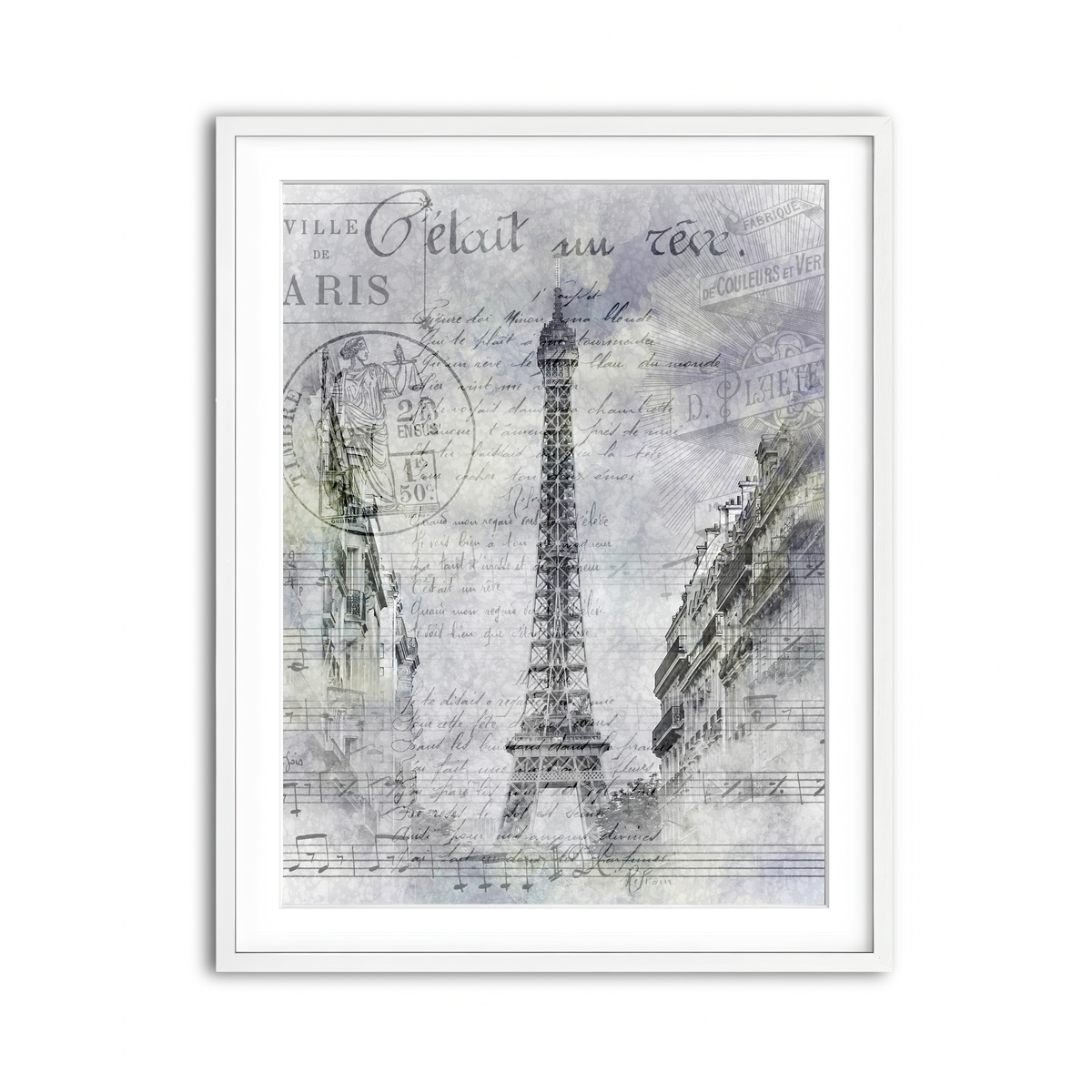 Framed Print 3x4 White