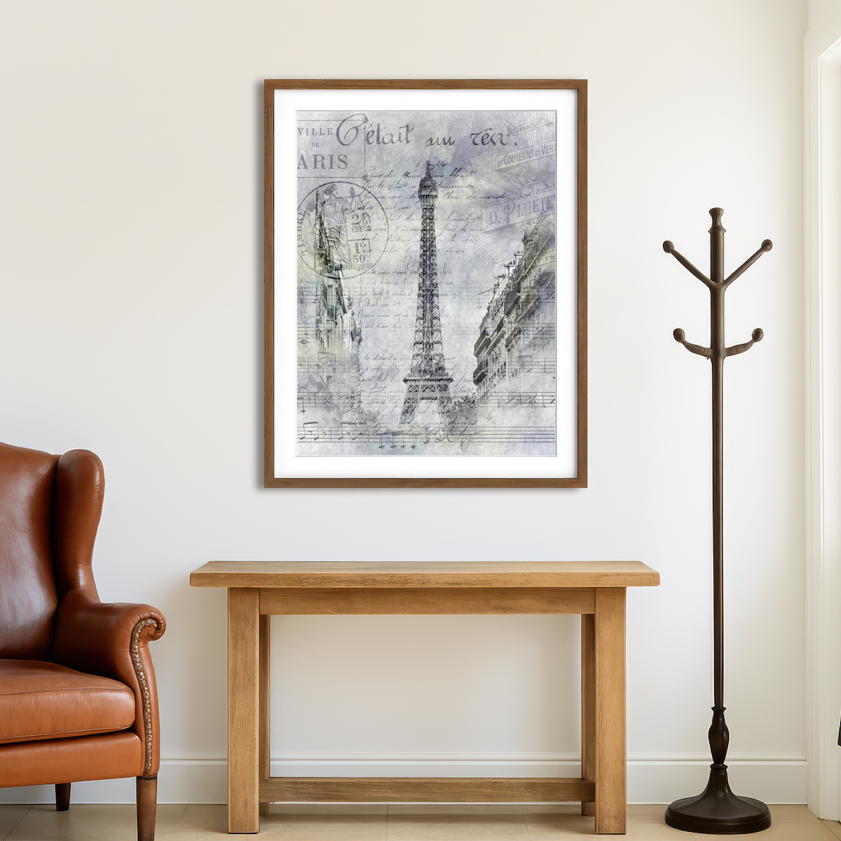 AUTO-MOCKUP ROOM | Paris Collage Wall Art