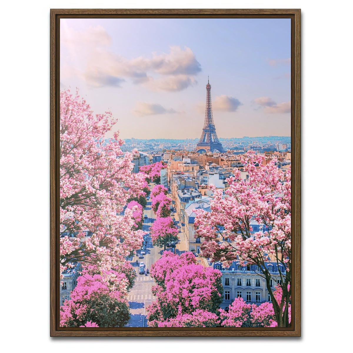 AUTO-MOCKUP WHITE | Paris Sakura | 1 Piece | Walnut Framed Canvas | group=3x4