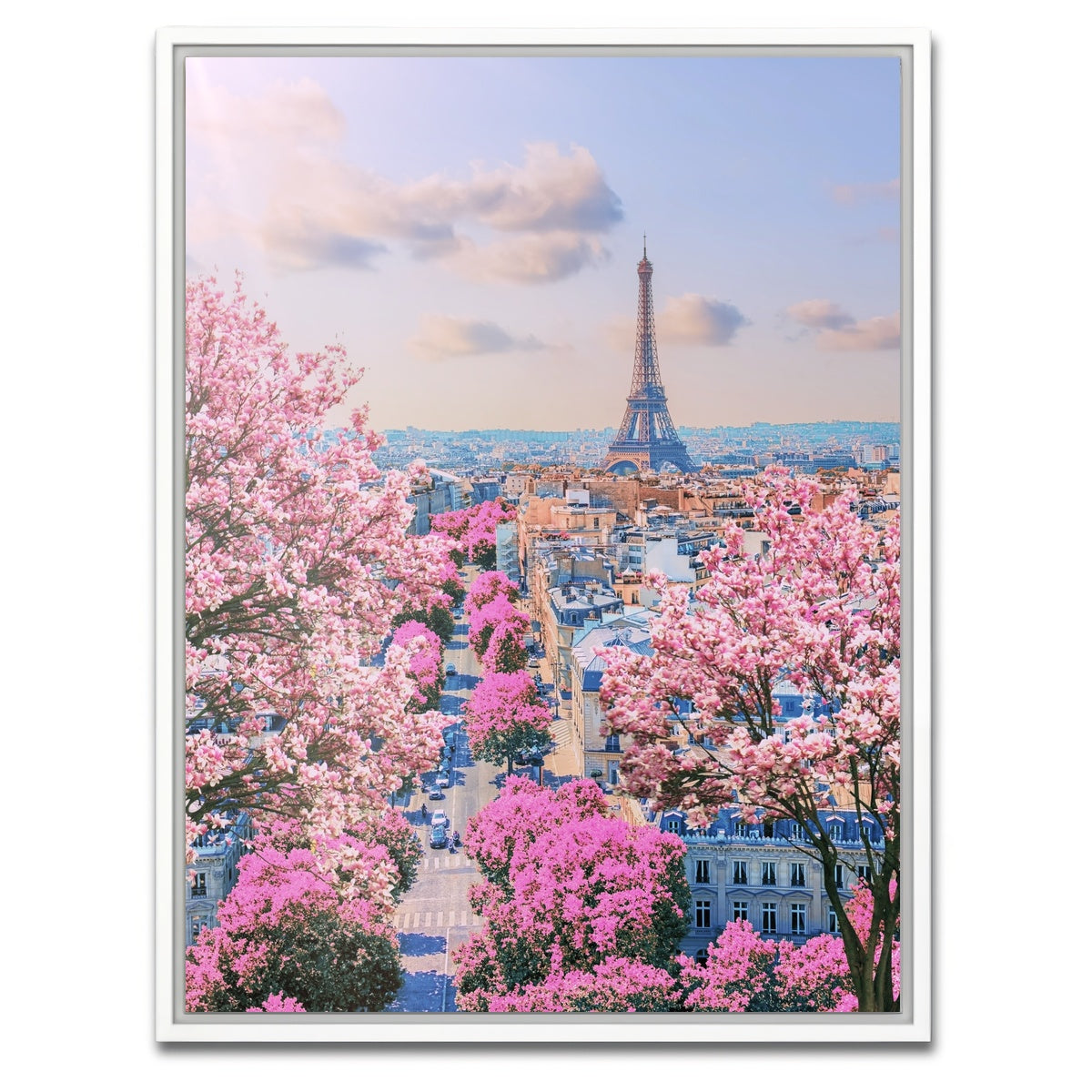AUTO-MOCKUP WHITE | Paris Sakura | 1 Piece | White Framed Canvas | group=3x4