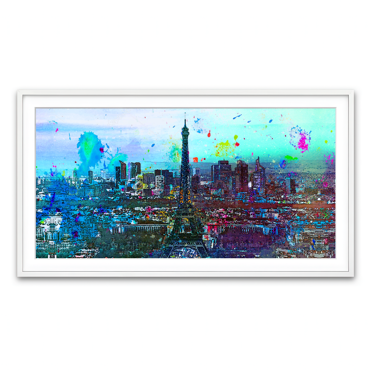 Framed Print 2x1 White
