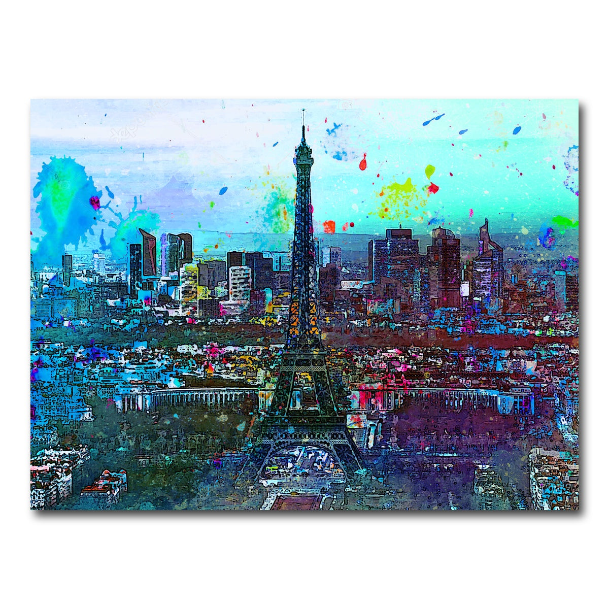 AUTO-MOCKUP WHITE | Paris Skyline | 1 Piece | Gallery Wrap Canvas | group=4x3