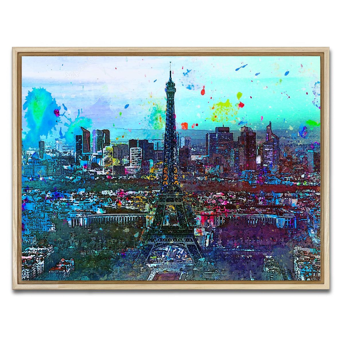 AUTO-MOCKUP WHITE | Paris Skyline | 1 Piece | Natural Framed Canvas | group=4x3