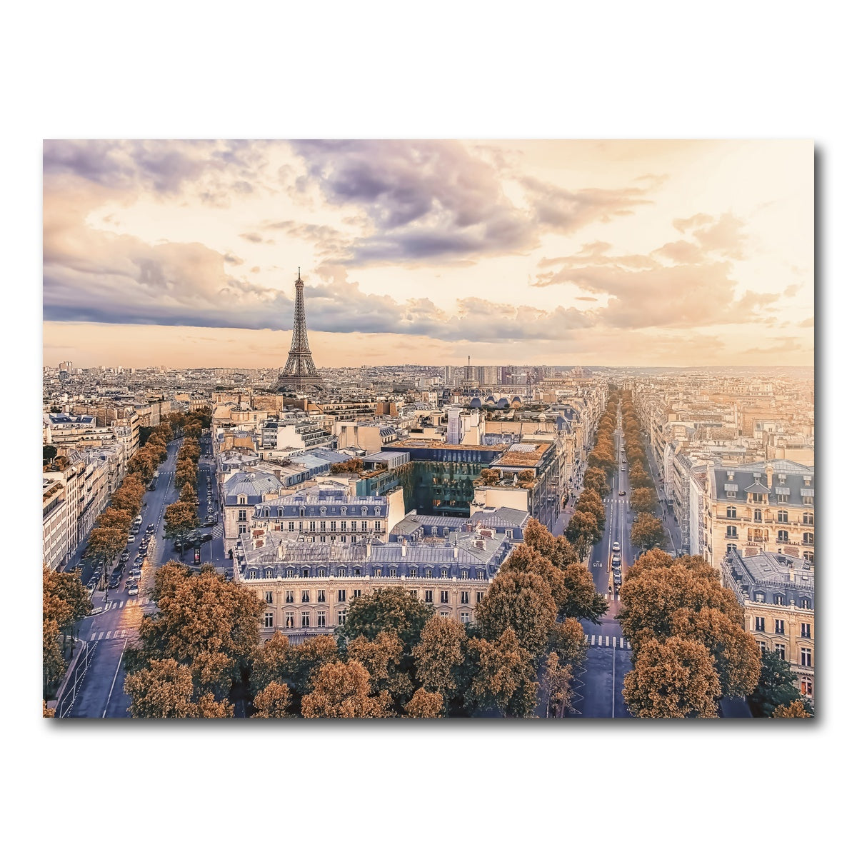 AUTO-MOCKUP WHITE | Paris Sunset | 1 Piece | Gallery Wrap Canvas | group=4x3