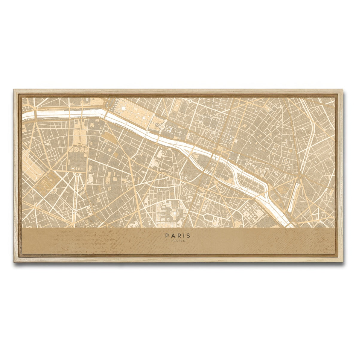 AUTO-MOCKUP WHITE | Paris | 1 Piece | Natural Framed Canvas | group=2x1