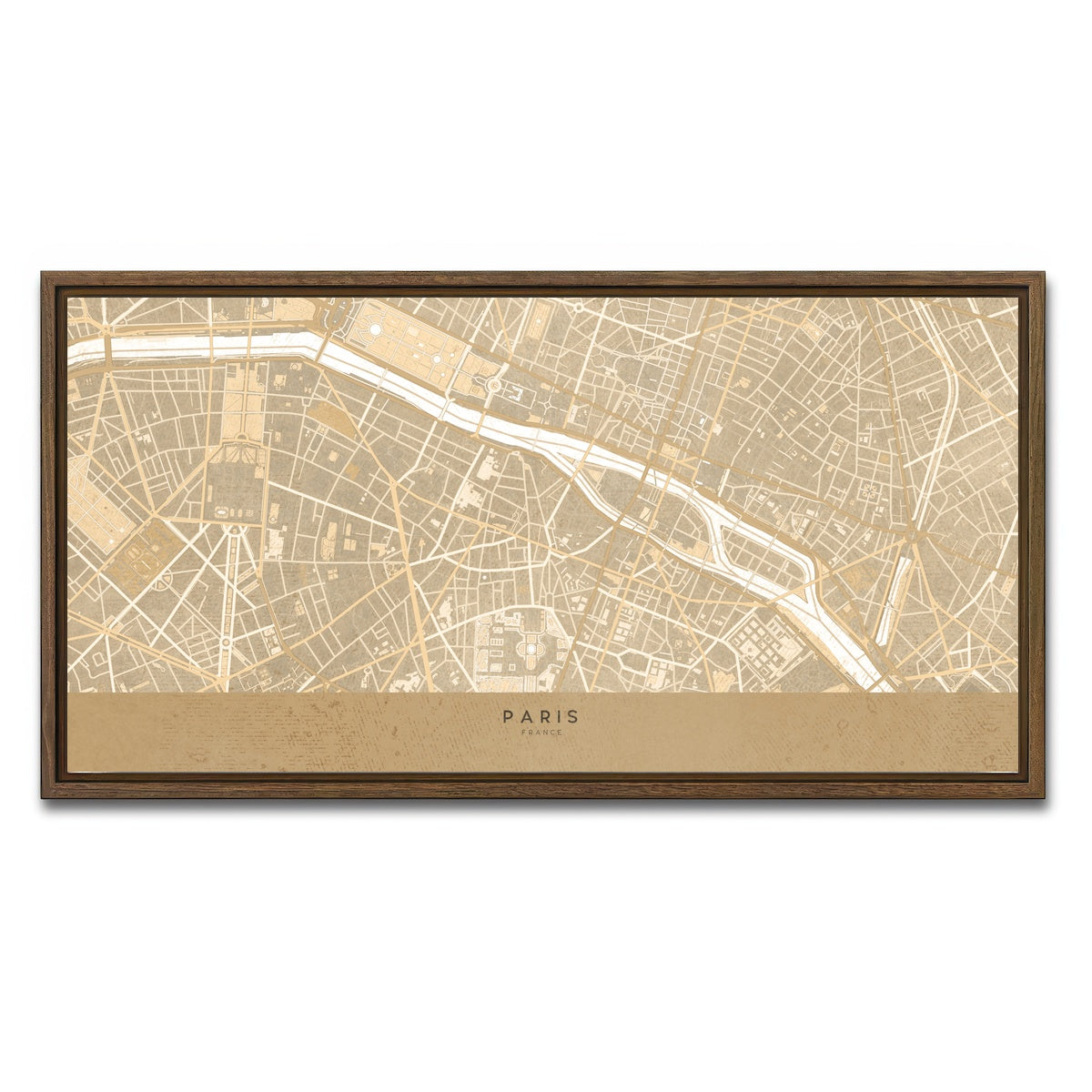 AUTO-MOCKUP WHITE | Paris | 1 Piece | Walnut Framed Canvas | group=2x1
