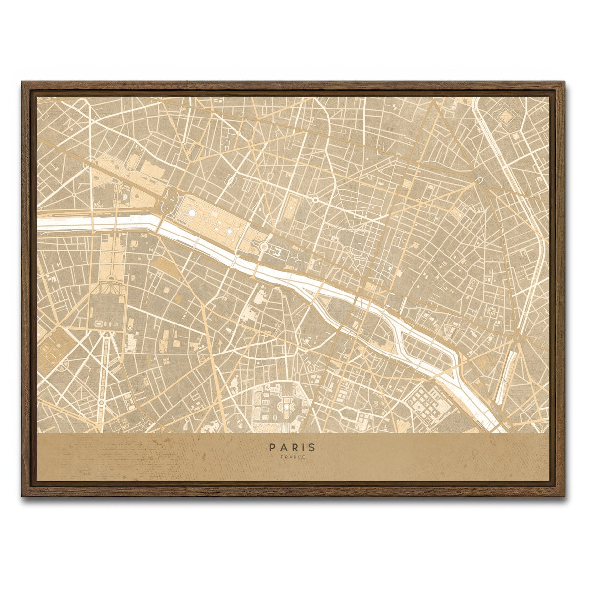 AUTO-MOCKUP WHITE | Paris | 1 Piece | Walnut Framed Canvas | group=4x3