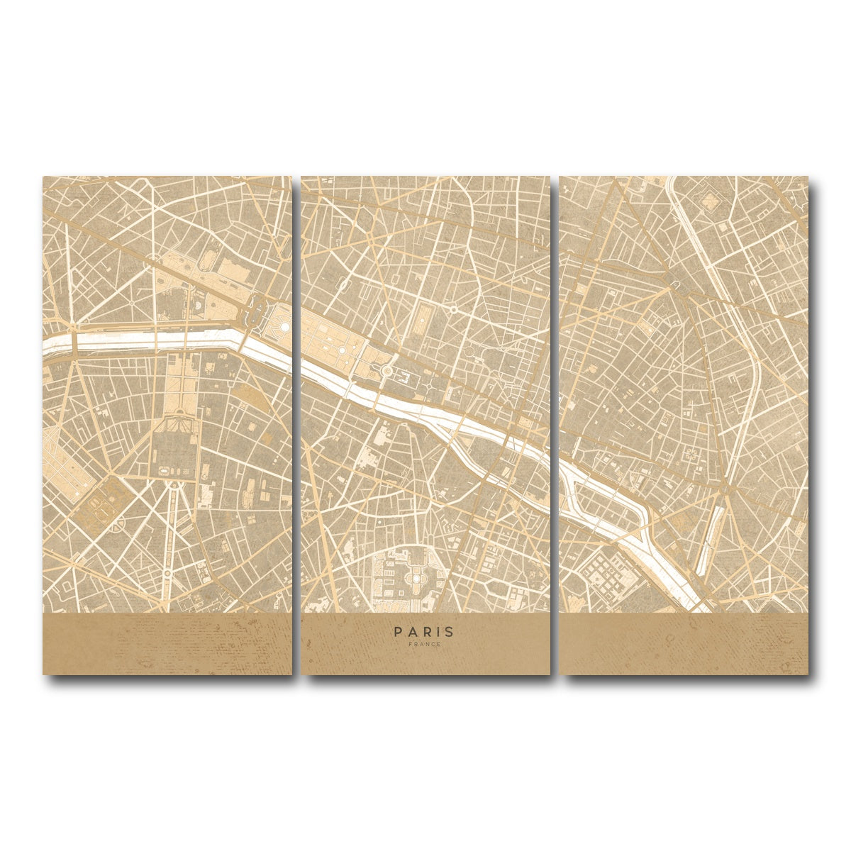 AUTO-MOCKUP WHITE | Paris | 3 Piece | Gallery Wrap Canvas | group=12x24