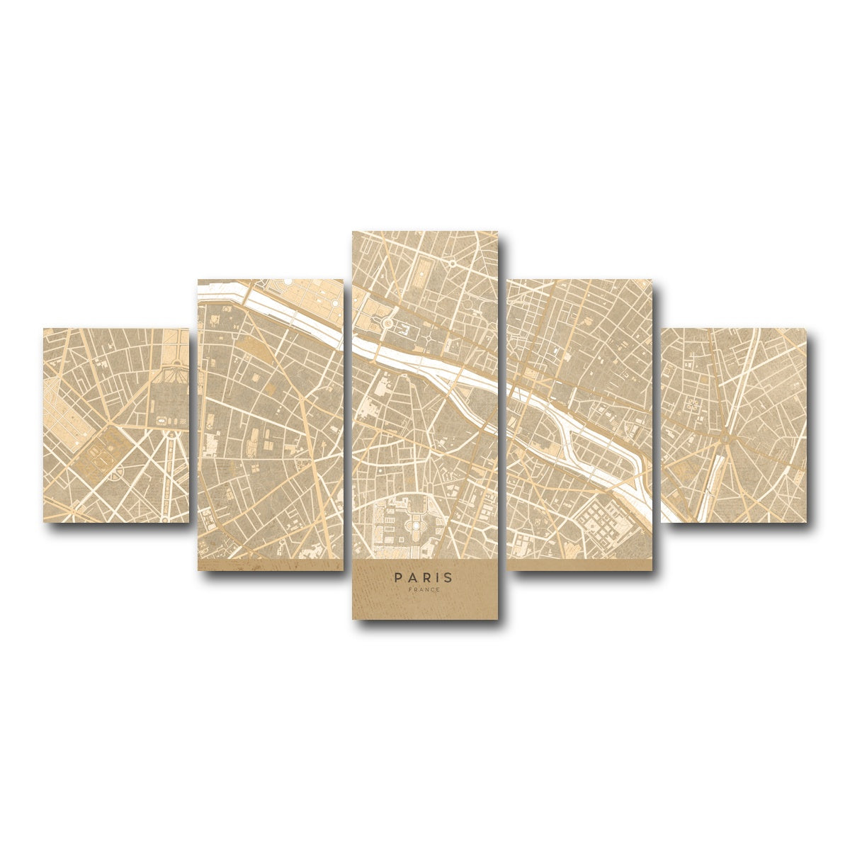 AUTO-MOCKUP WHITE | Paris | 5 Piece | Gallery Wrap Canvas | group=5_short