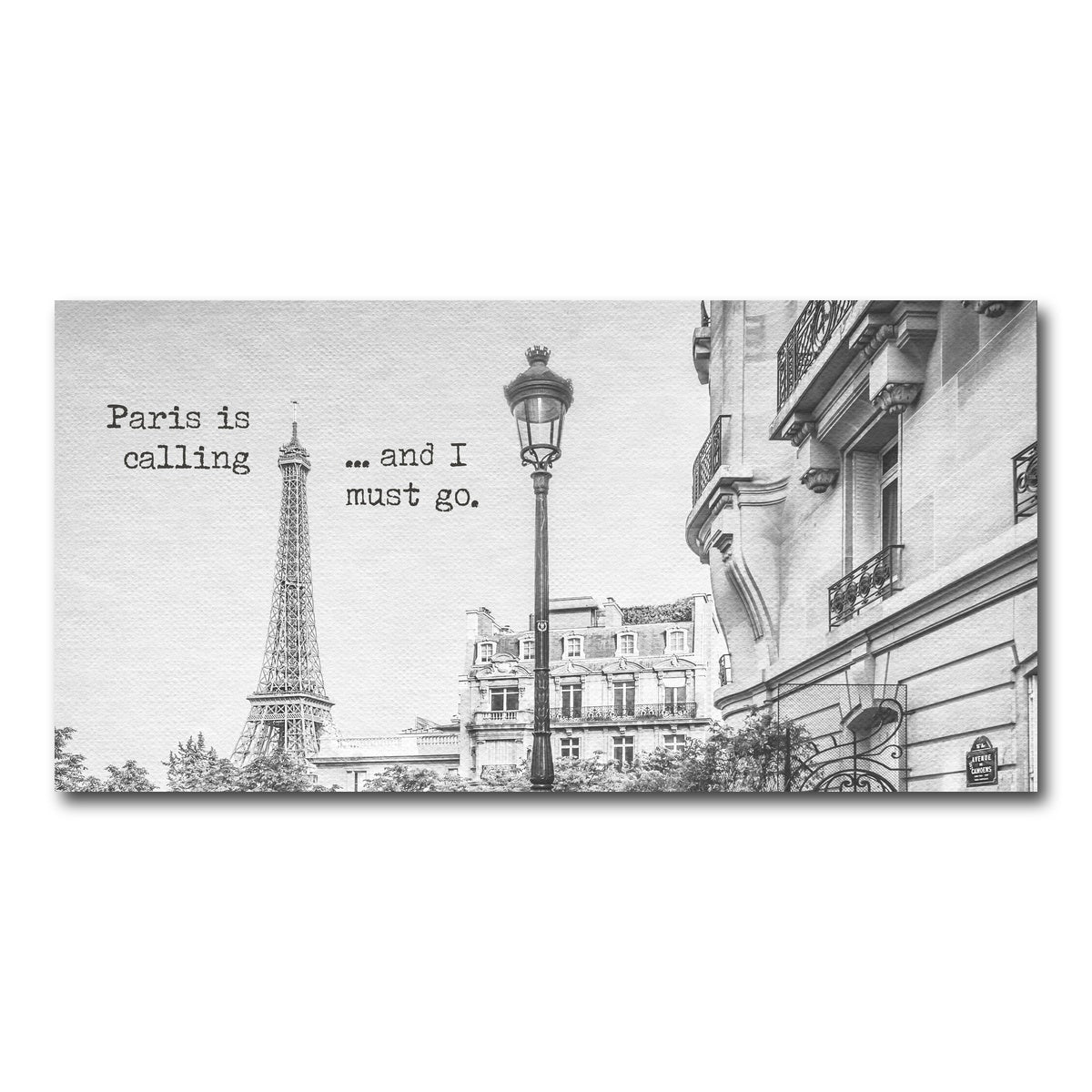 AUTO-MOCKUP WHITE | Paris is calling | 1 Piece | Gallery Wrap Canvas | group=2x1