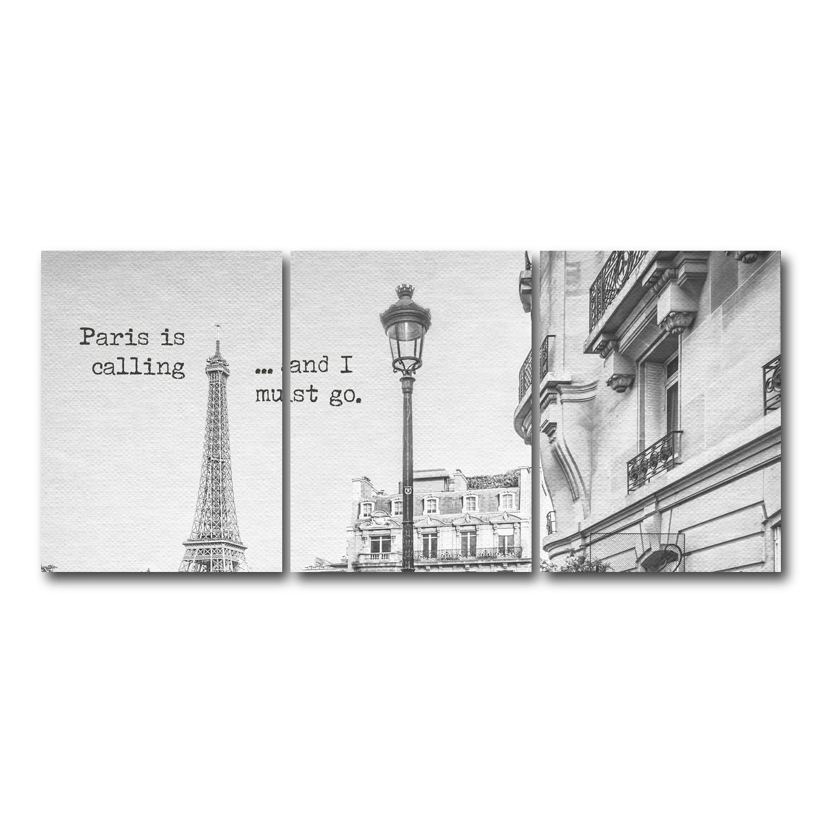 AUTO-MOCKUP WHITE | Paris is calling | 3 Piece | Gallery Wrap Canvas | group=18x24