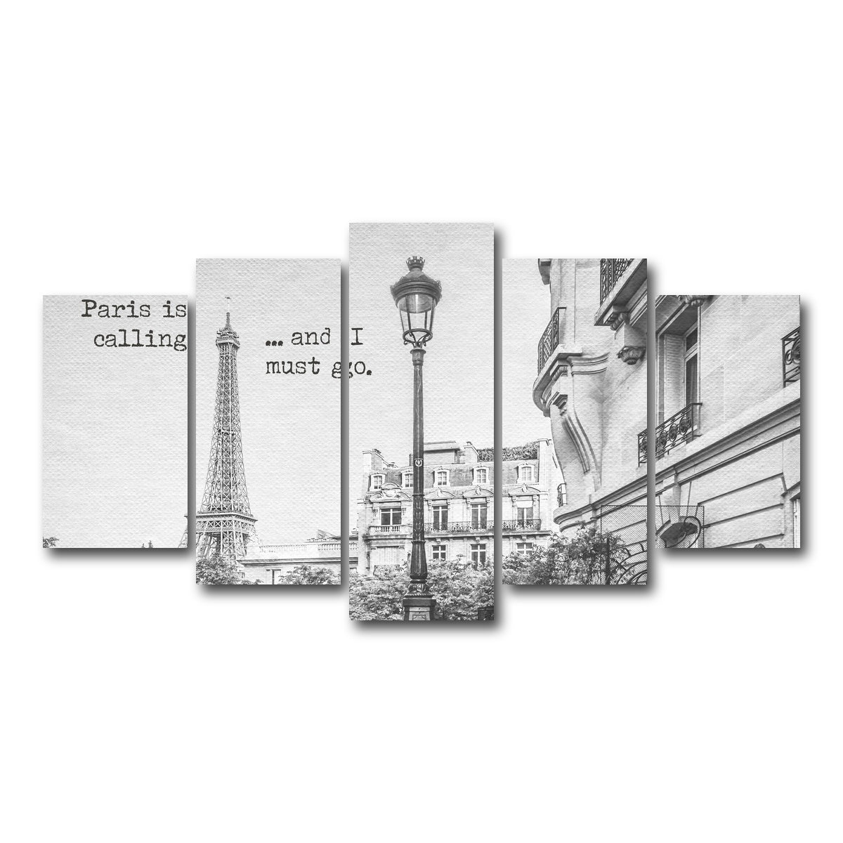 AUTO-MOCKUP WHITE | Paris is calling | 5 Piece | Gallery Wrap Canvas | group=5_normal