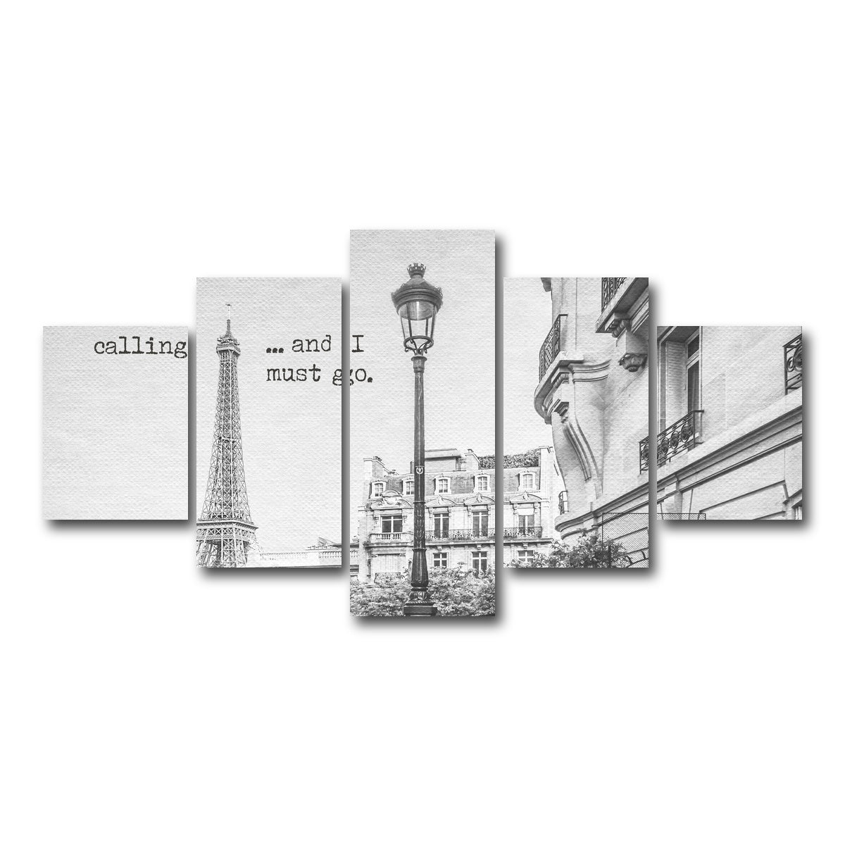 AUTO-MOCKUP WHITE | Paris is calling | 5 Piece | Gallery Wrap Canvas | group=5_short