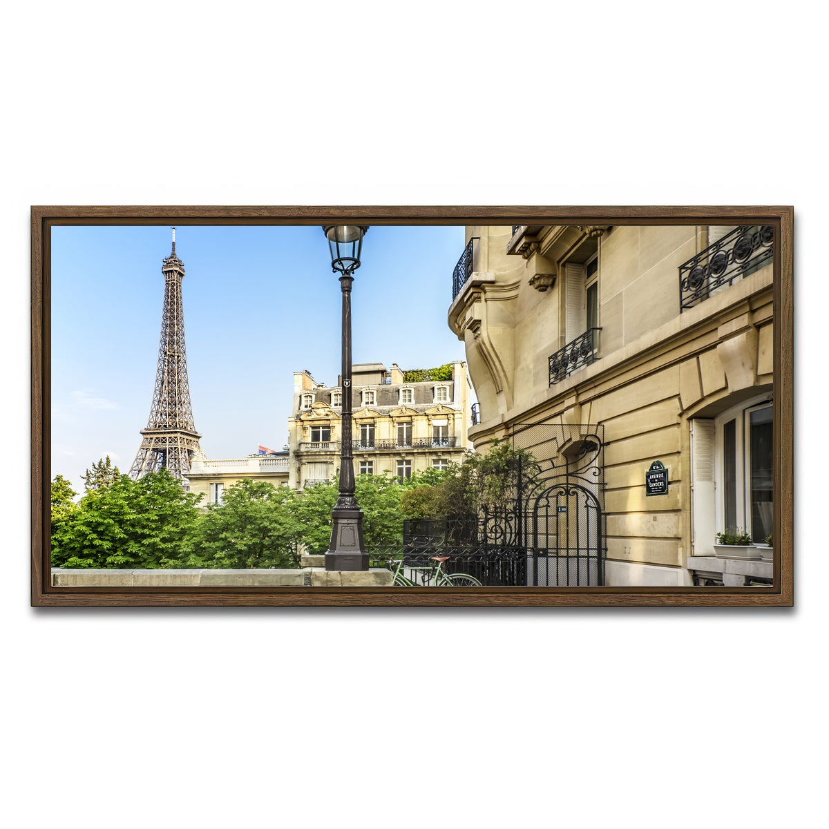 AUTO-MOCKUP WHITE | Parisian Charm | 1 Piece | Walnut Framed Canvas | group=2x1