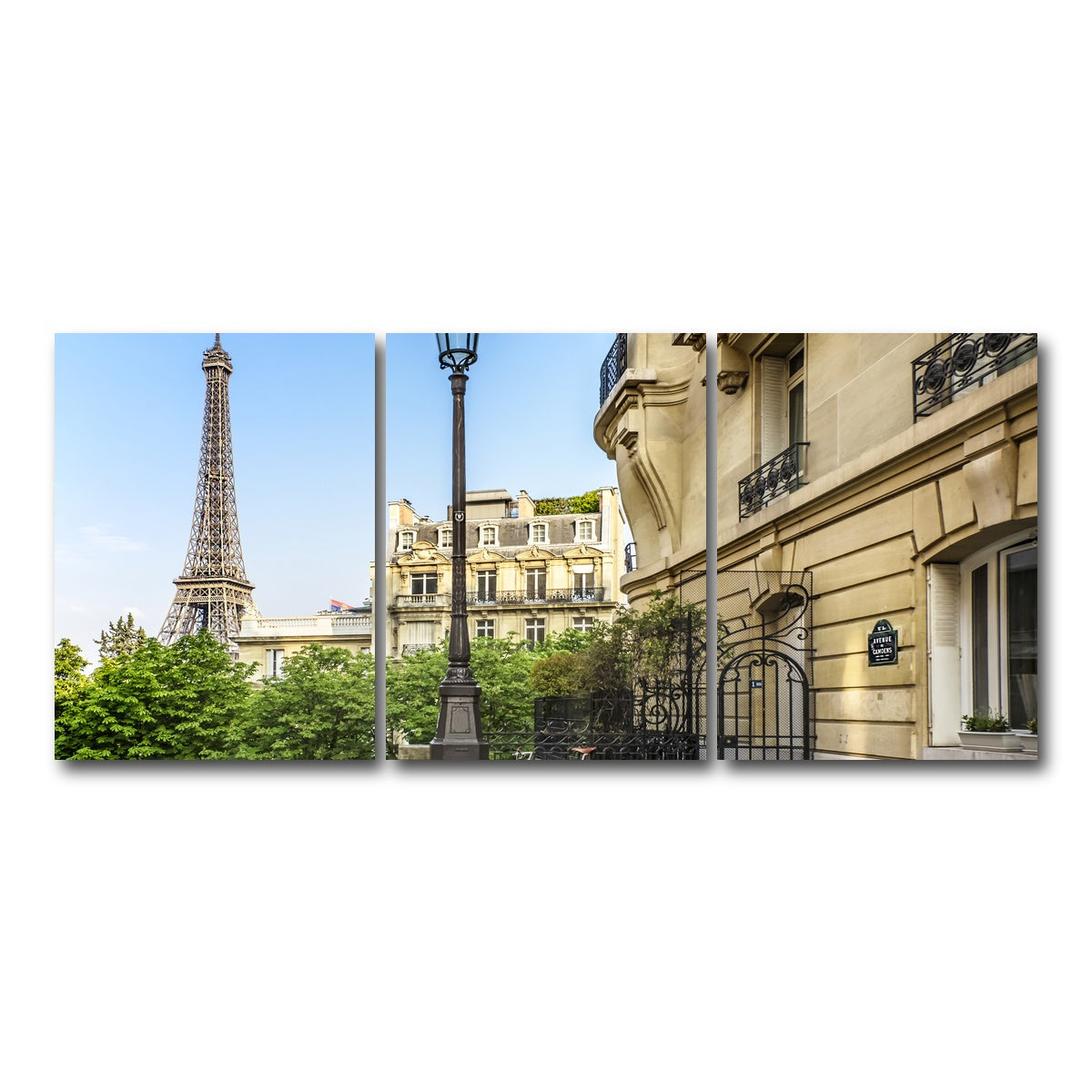 AUTO-MOCKUP WHITE | Parisian Charm | 3 Piece | Gallery Wrap Canvas | group=18x24