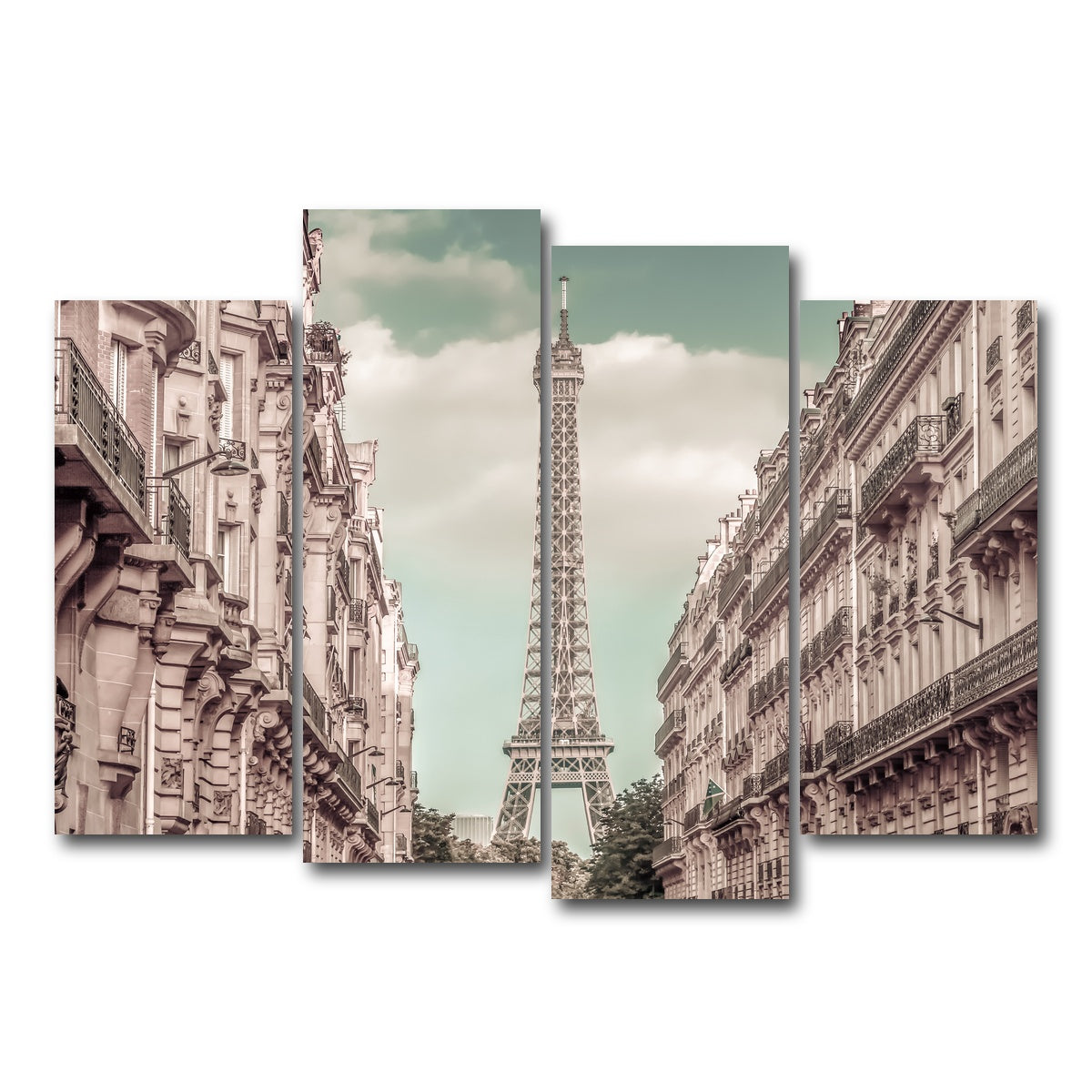 AUTO-MOCKUP WHITE | Parisian Flair | 4 Piece | Gallery Wrap Canvas | group=4_normal