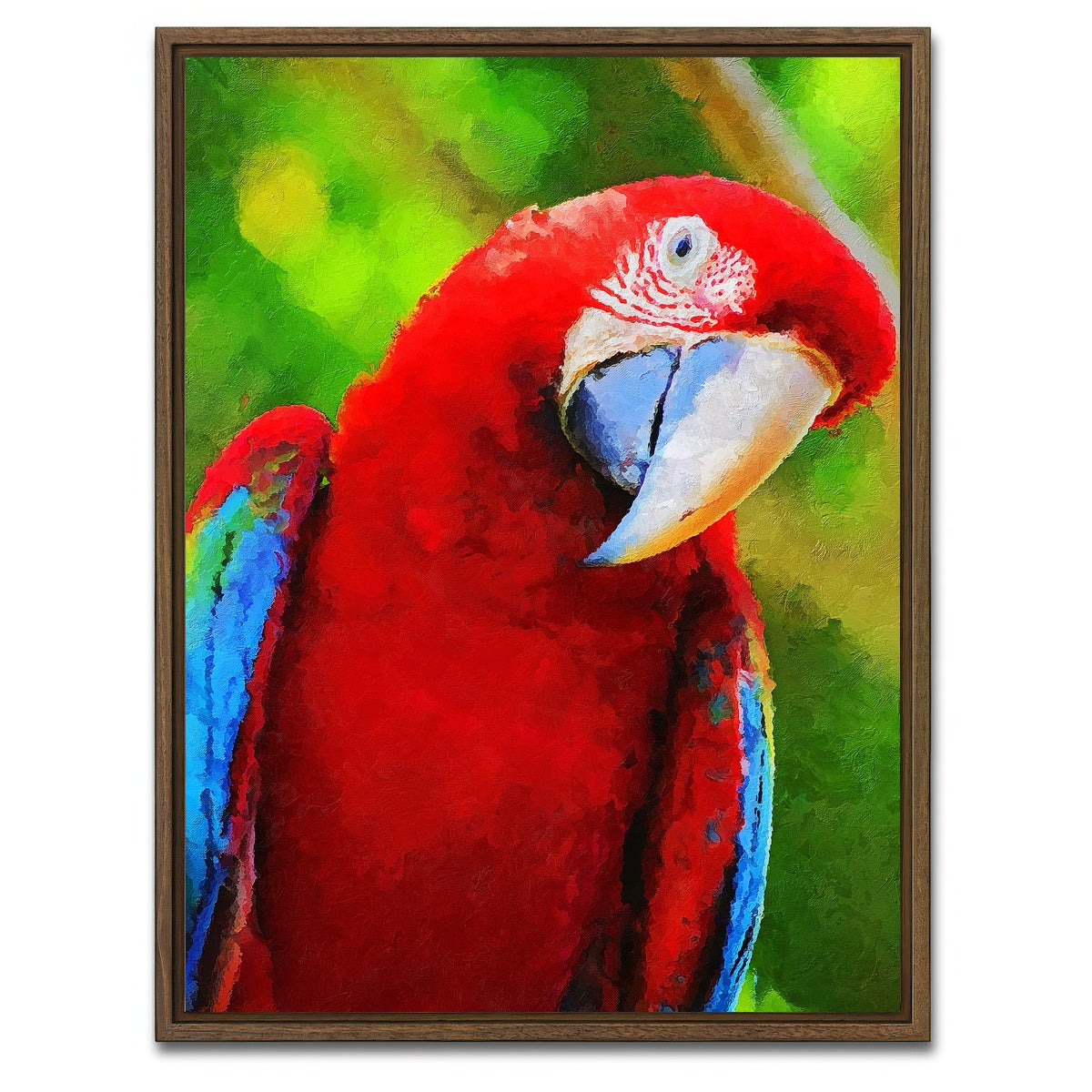 AUTO-MOCKUP WHITE | Parrot Recovered Painting | 1 Piece | Walnut Framed Canvas | group=3x4