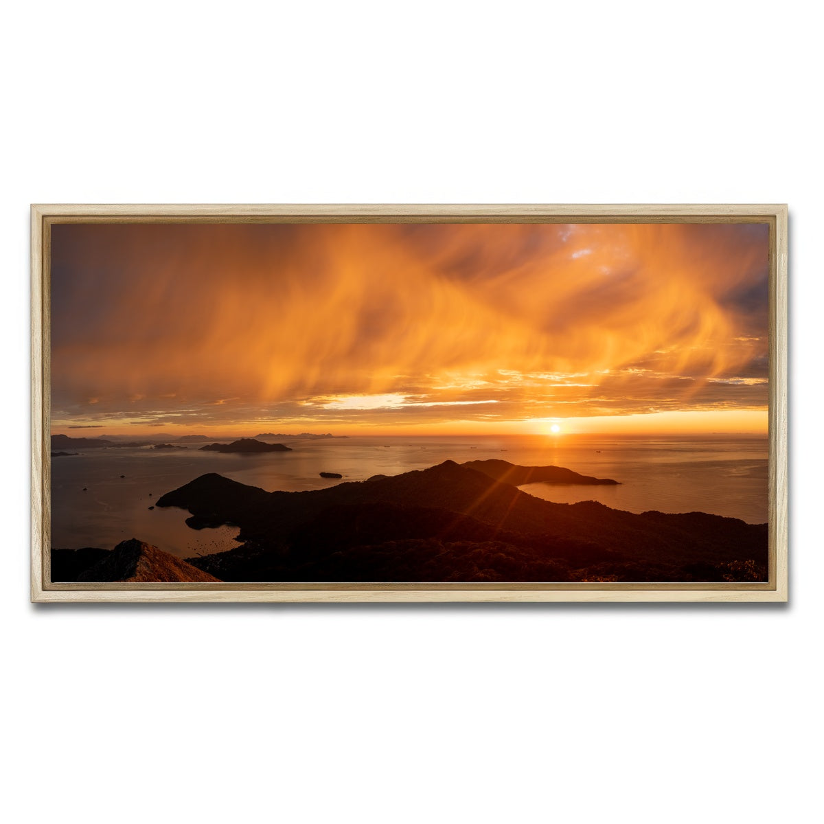 AUTO-MOCKUP WHITE | Parrot's Peak Ilha Grande Brazil | 1 Piece | Natural Framed Canvas | group=2x1