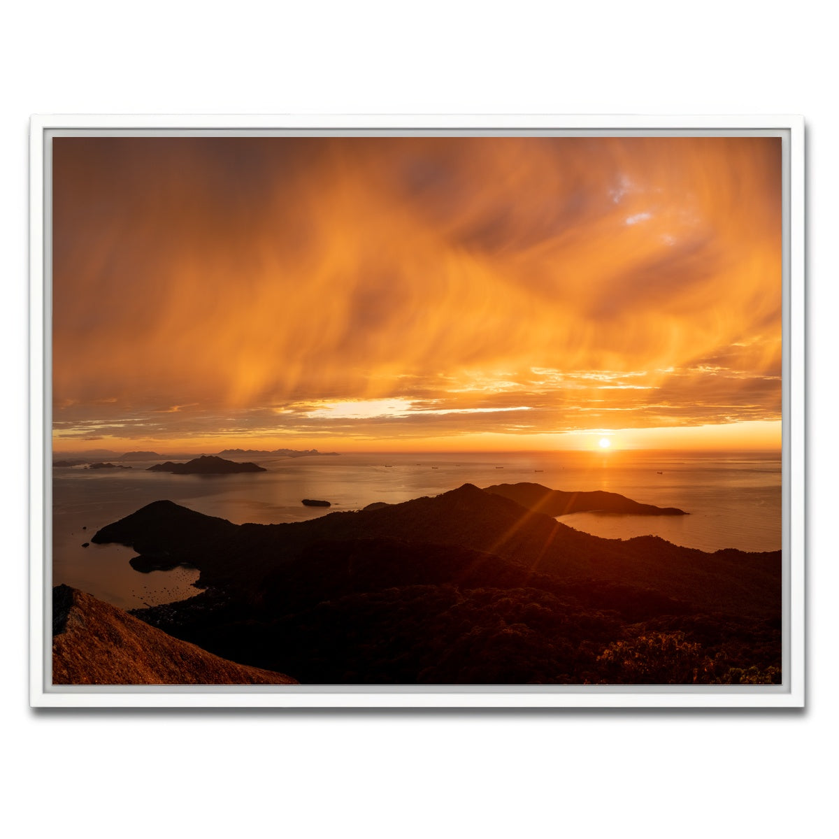 AUTO-MOCKUP WHITE | Parrot's Peak Ilha Grande Brazil | 1 Piece | White Framed Canvas | group=4x3