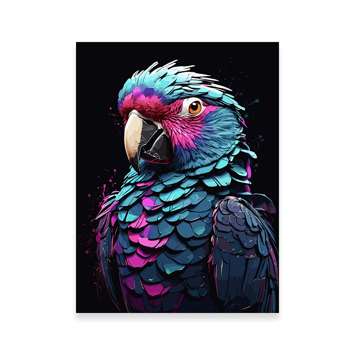 Parrot Animal Colorful Wall Art