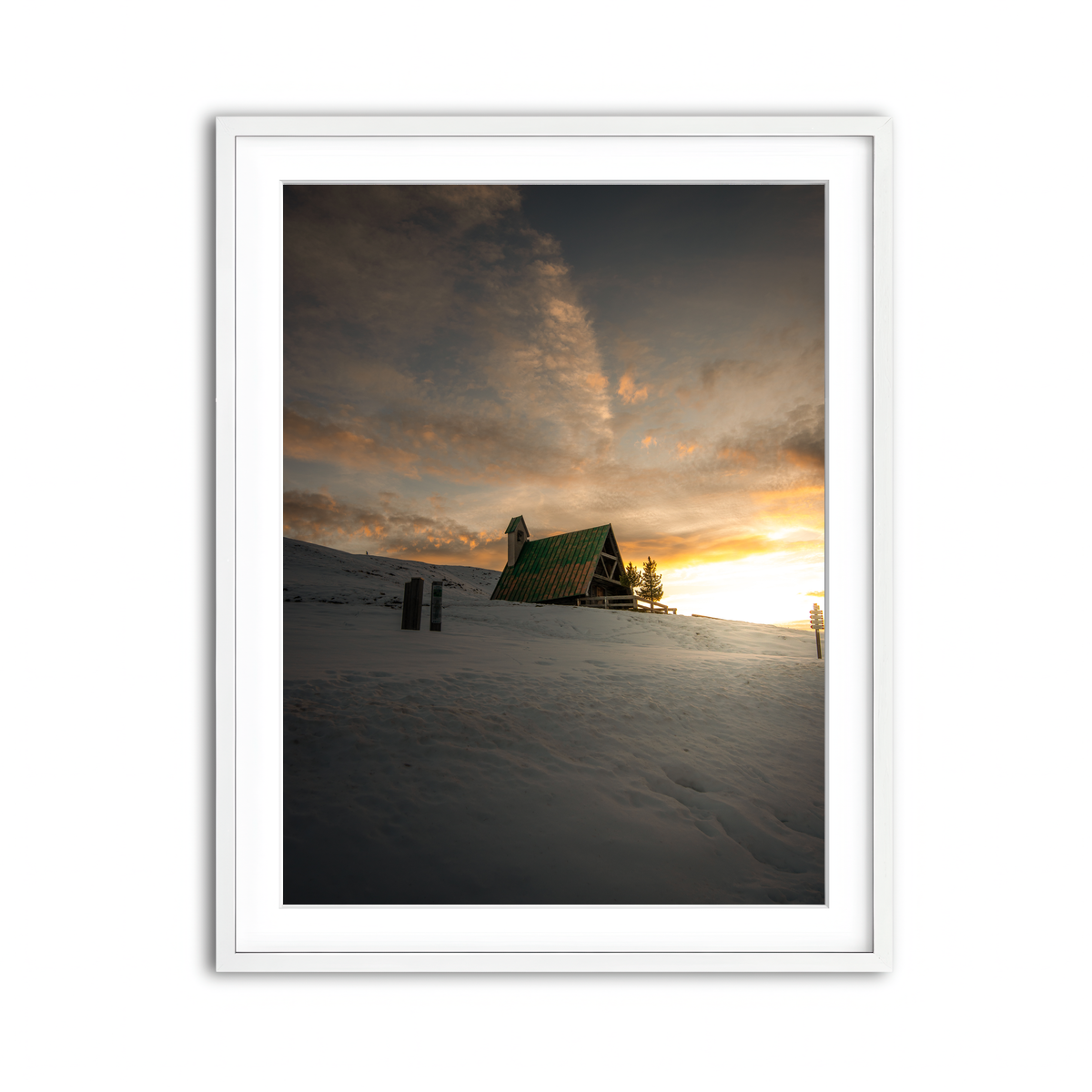 Framed Print 3x4 White
