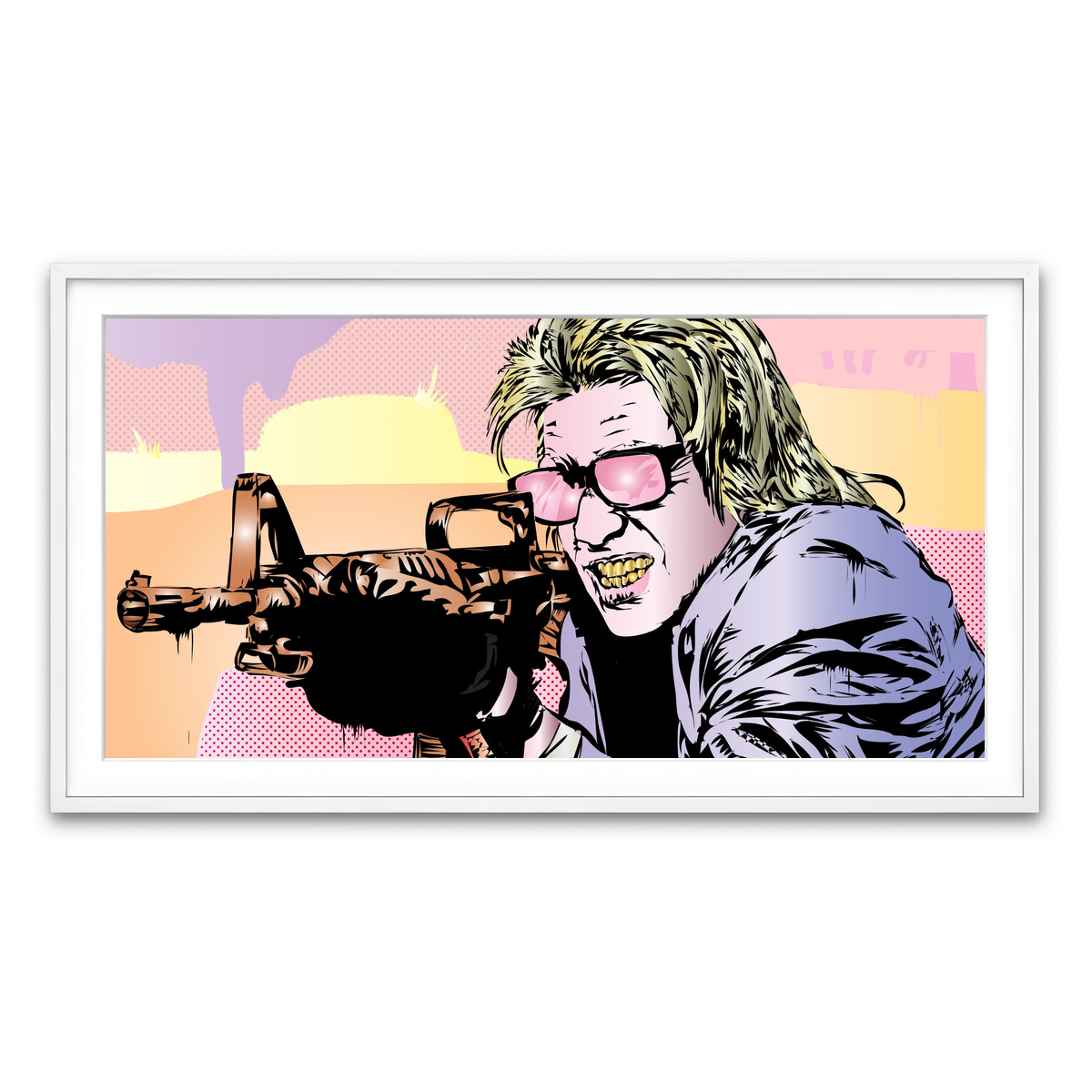 Framed Print 2x1 White