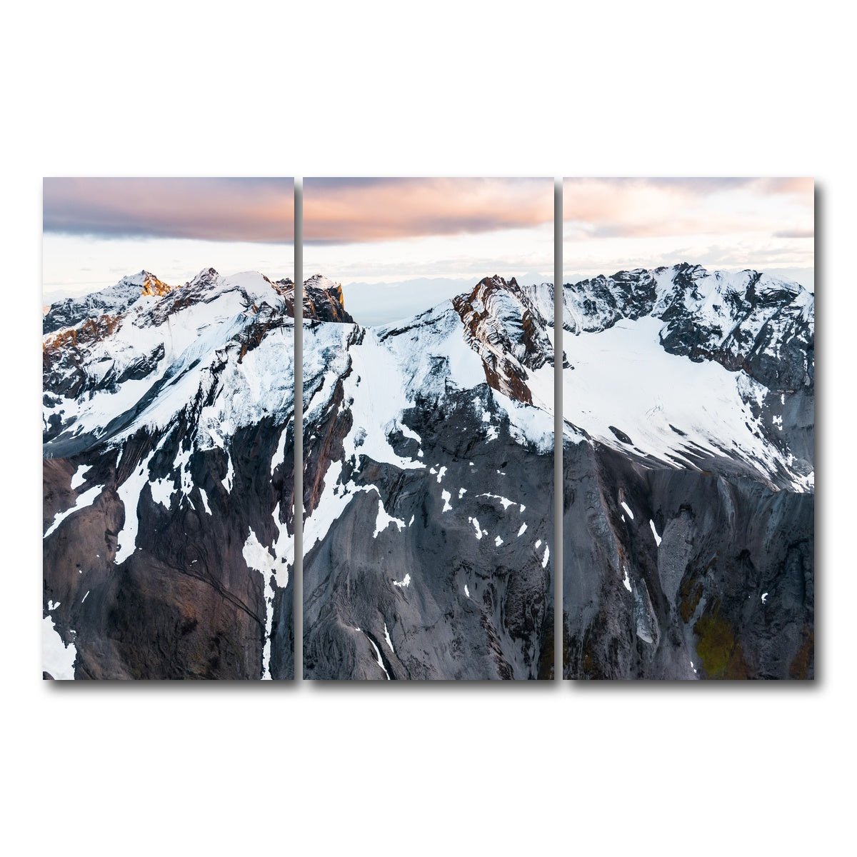 AUTO-MOCKUP WHITE | Pastel Mountaintop | 3 Piece | Gallery Wrap Canvas | group=12x24