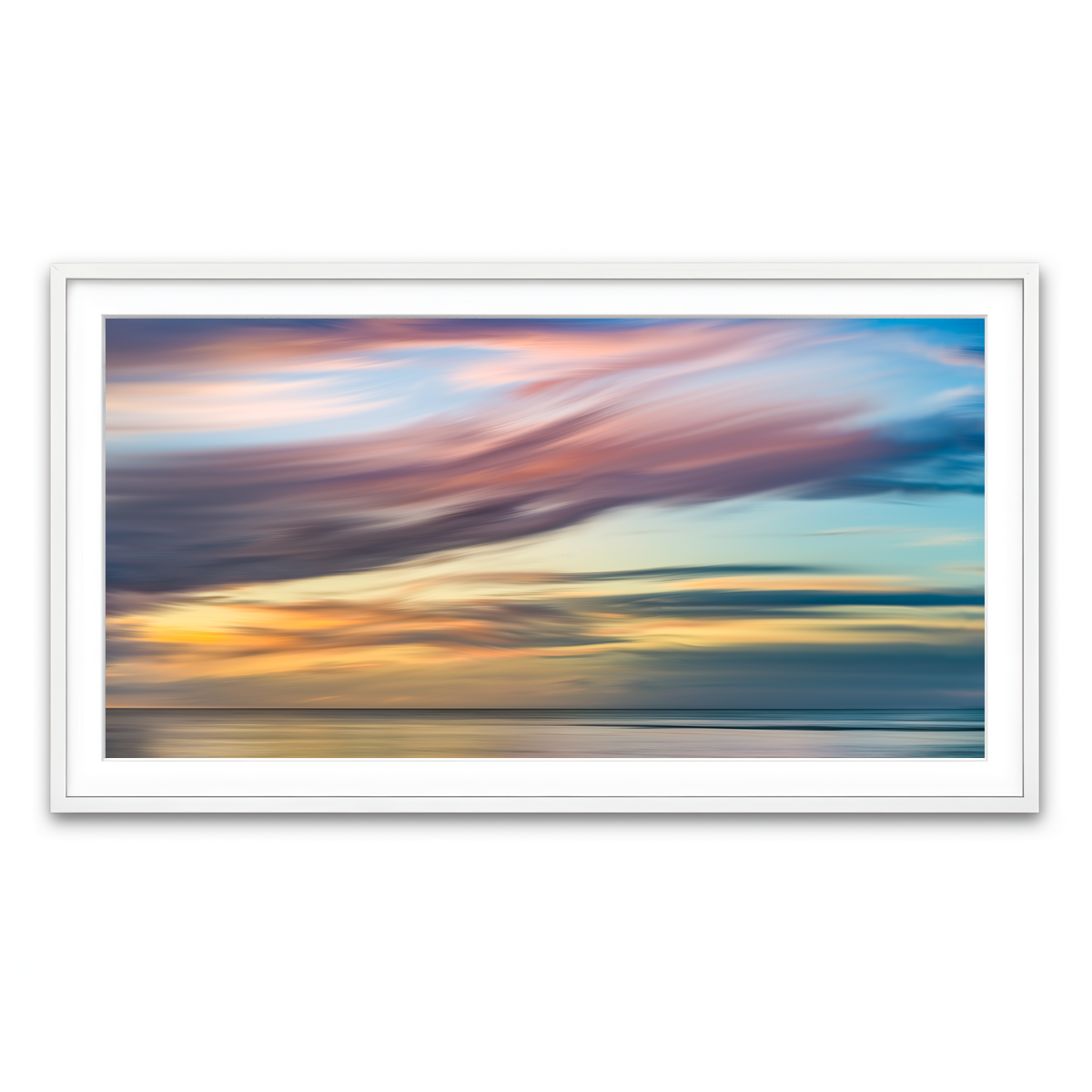 Framed Print 2x1 White