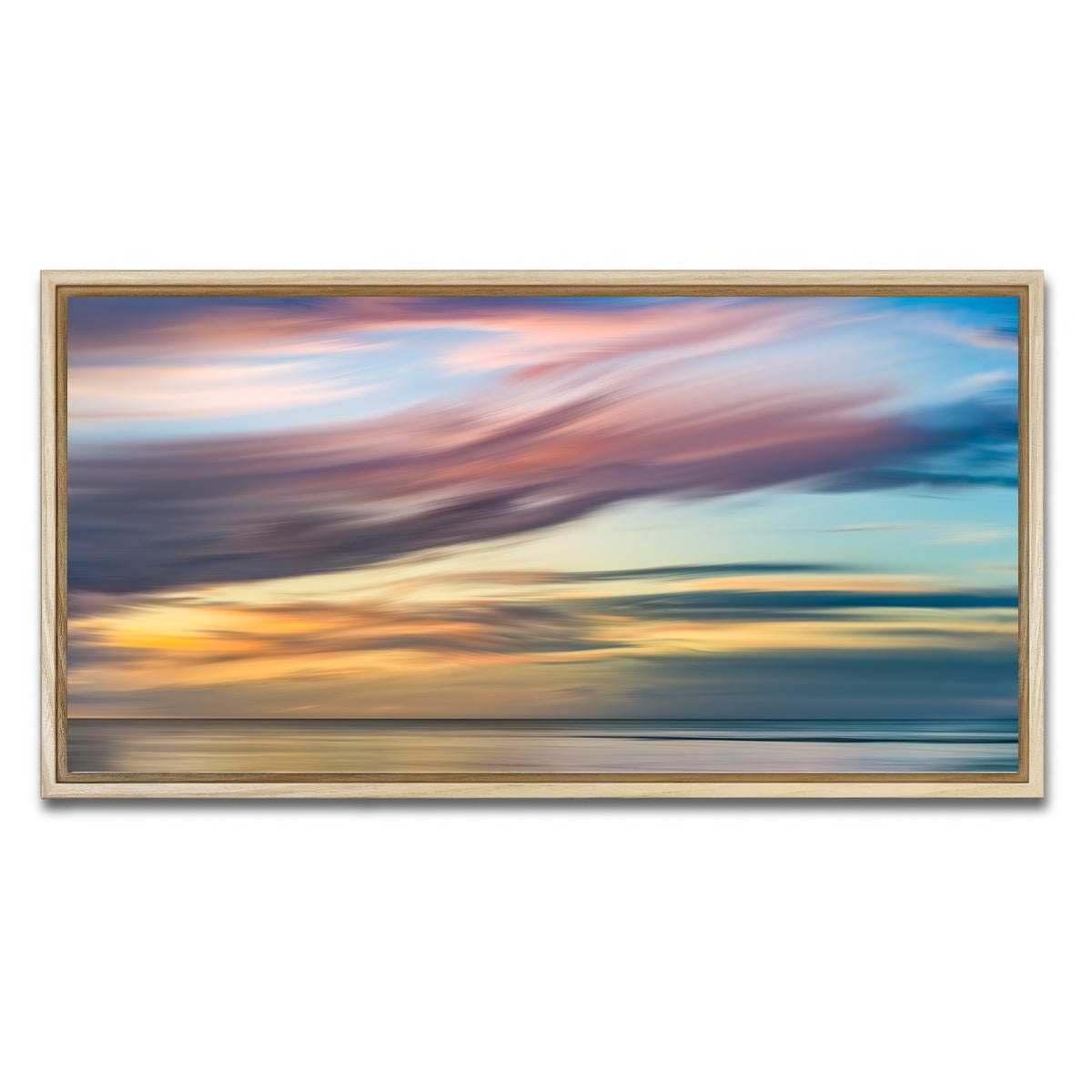 AUTO-MOCKUP WHITE | Pastel Pink Sky | 1 Piece | Natural Framed Canvas | group=2x1