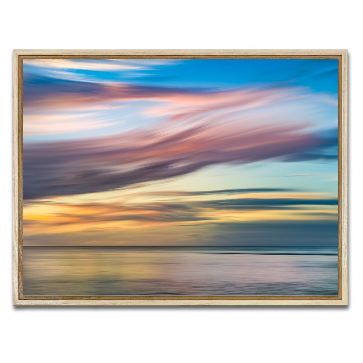AUTO-MOCKUP WHITE | Pastel Pink Sky | 1 Piece | Natural Framed Canvas | group=4x3