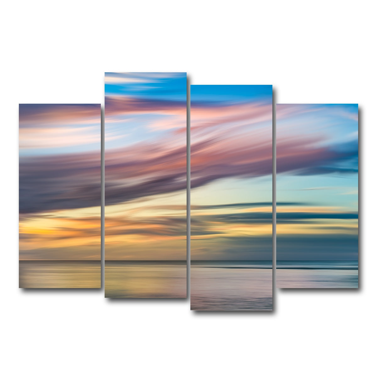 AUTO-MOCKUP WHITE | Pastel Pink Sky | 4 Piece | Gallery Wrap Canvas | group=4_normal