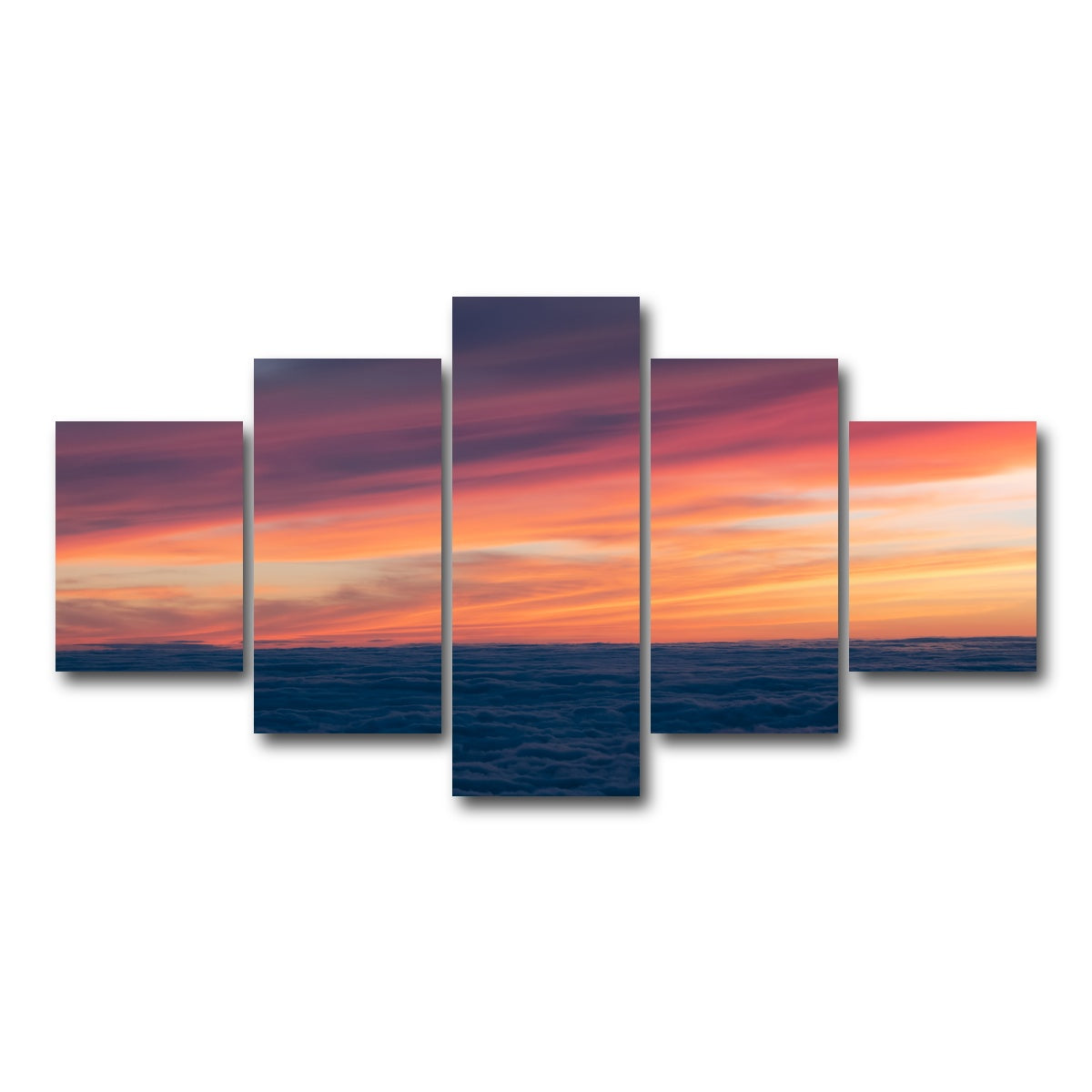 AUTO-MOCKUP WHITE | Pastel Sky | 5 Piece | Gallery Wrap Canvas | group=5_short