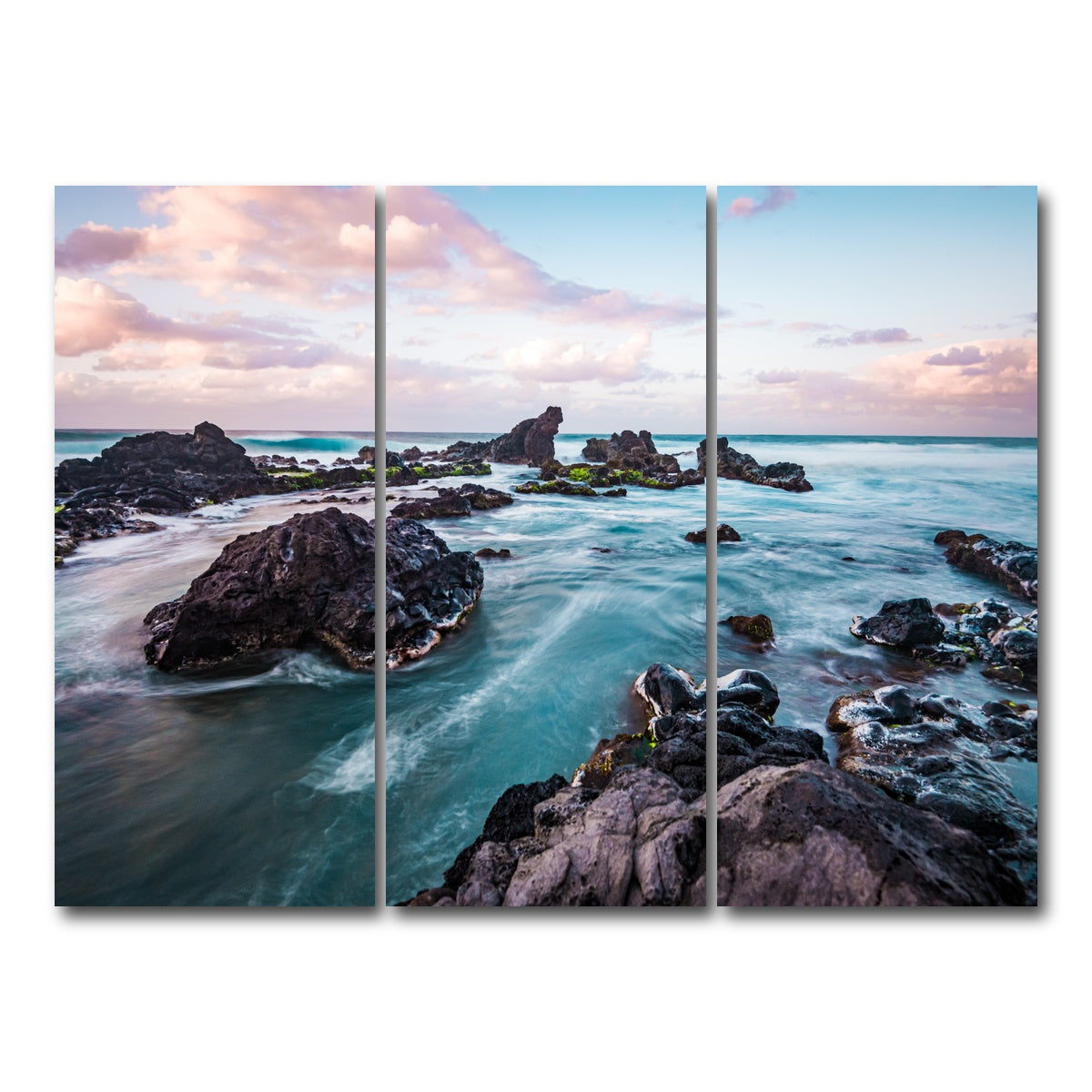 AUTO-MOCKUP WHITE | Pastel Waters | 3 Piece | Gallery Wrap Canvas | group=8x18