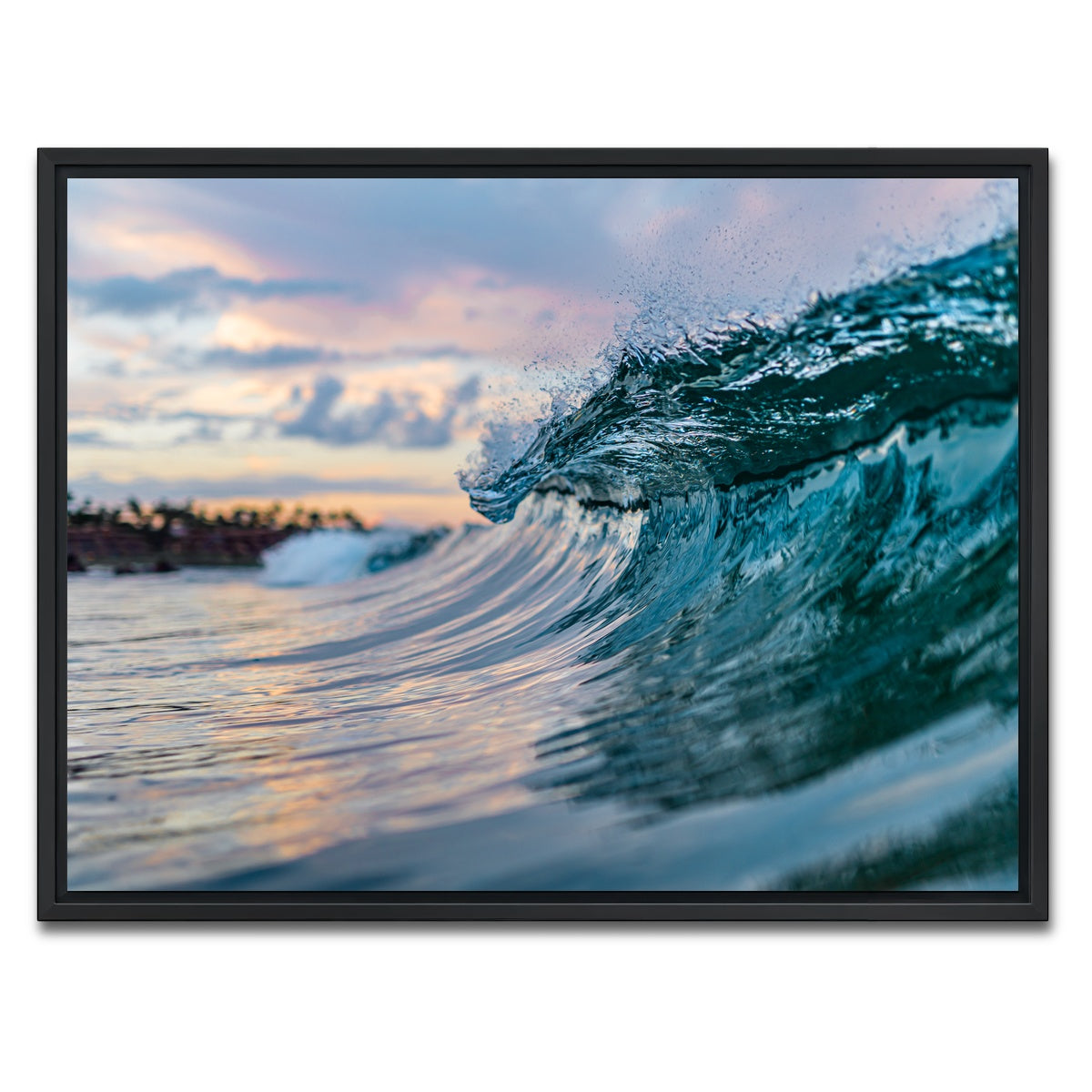 AUTO-MOCKUP WHITE | Pastel Wave | 1 Piece | Black Framed Canvas | group=4x3
