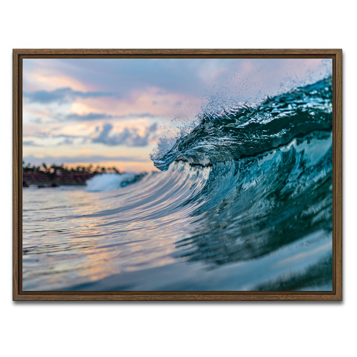 AUTO-MOCKUP WHITE | Pastel Wave | 1 Piece | Walnut Framed Canvas | group=4x3