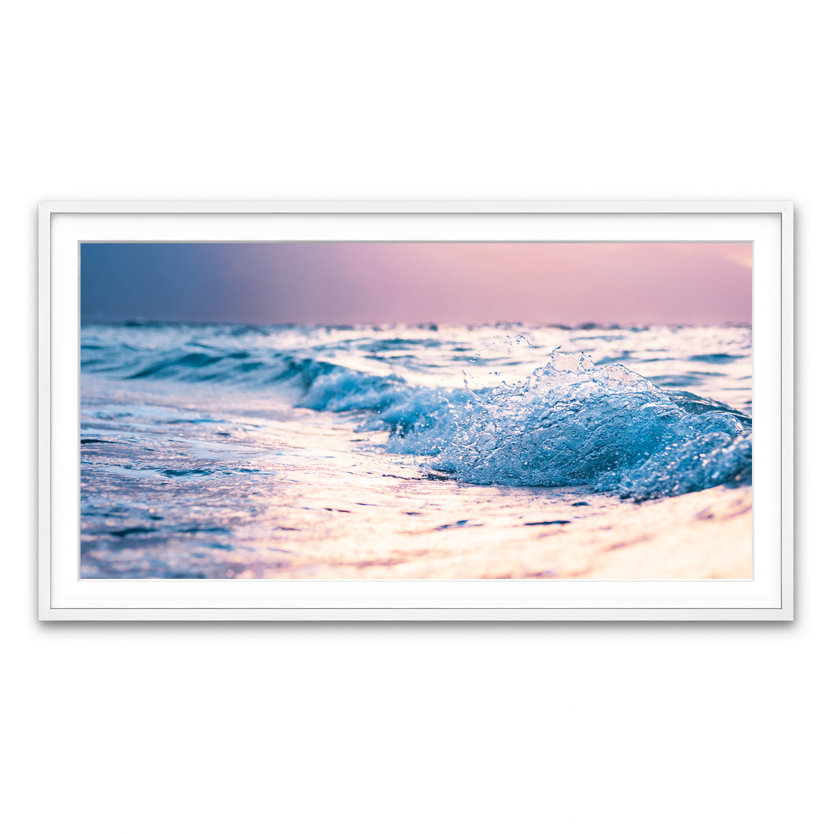 Framed Print 2x1 White