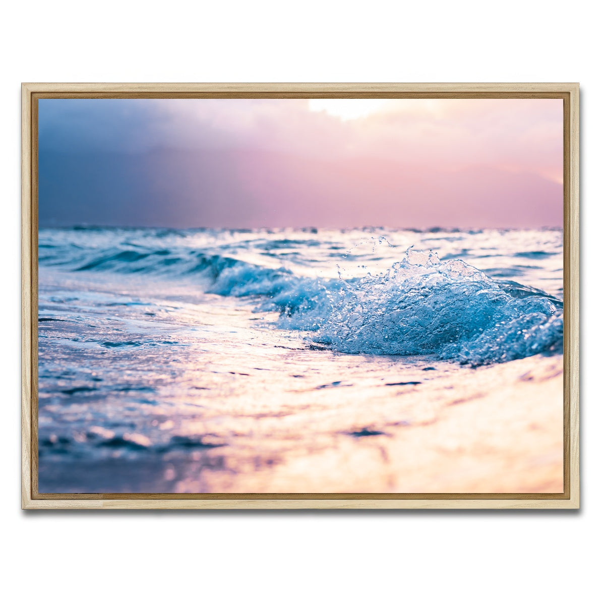 AUTO-MOCKUP WHITE | Pastel Waves | 1 Piece | Natural Framed Canvas | group=4x3