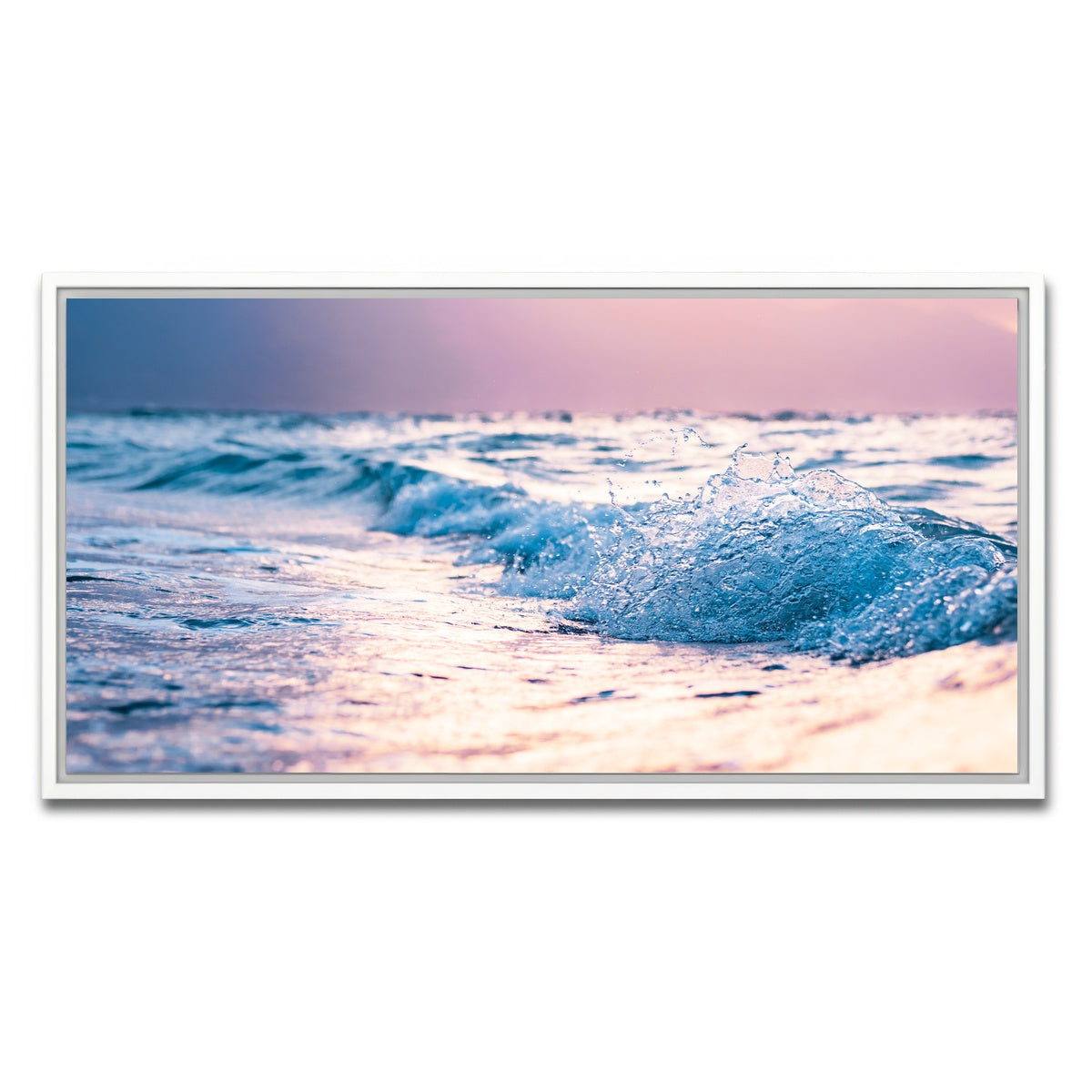 AUTO-MOCKUP WHITE | Pastel Waves | 1 Piece | White Framed Canvas | group=2x1