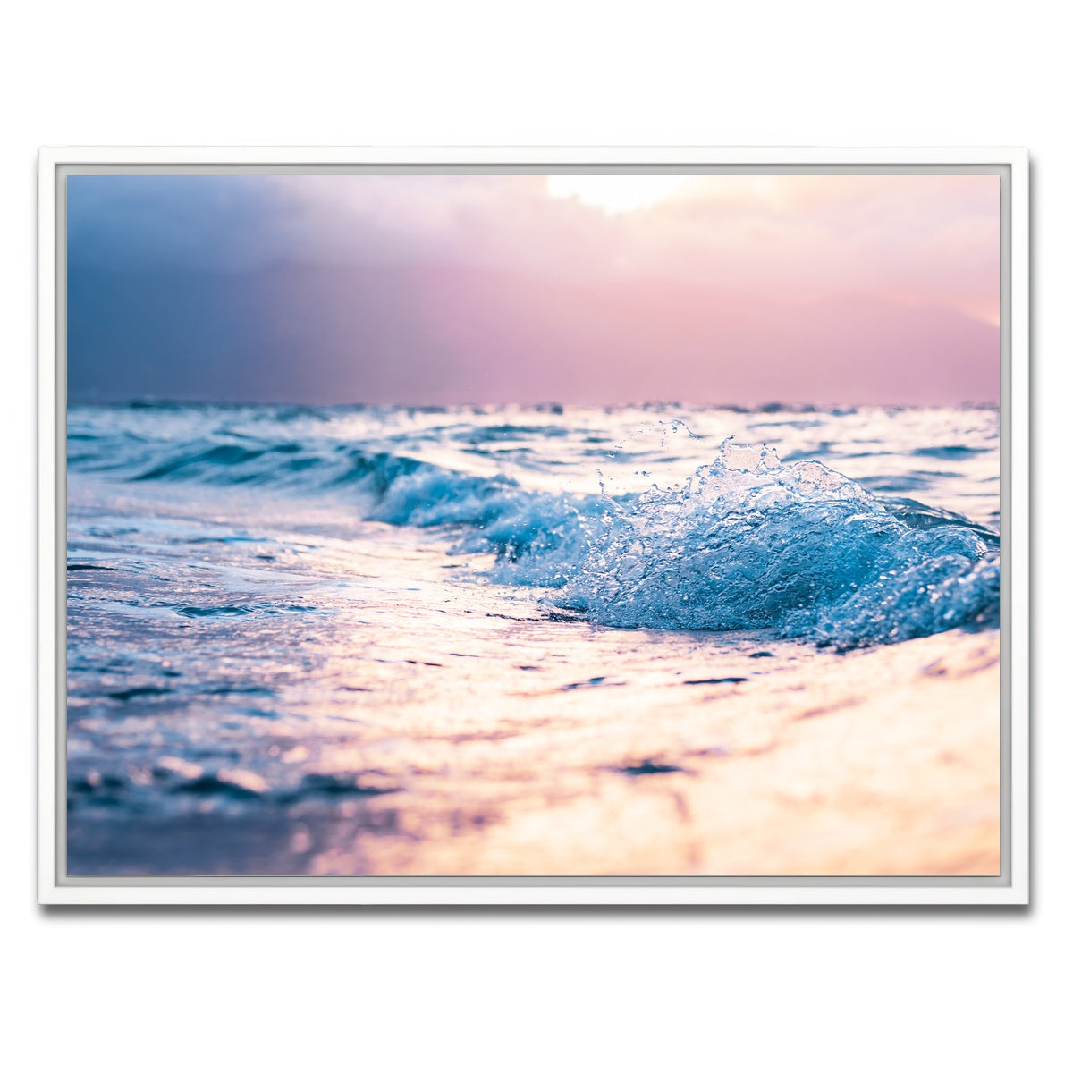 AUTO-MOCKUP WHITE | Pastel Waves | 1 Piece | White Framed Canvas | group=4x3
