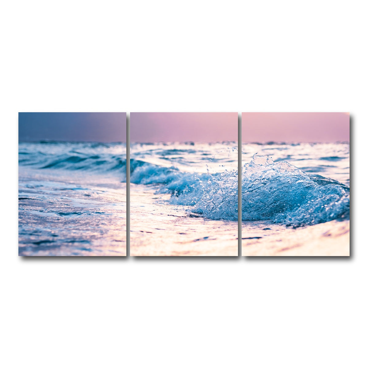 AUTO-MOCKUP WHITE | Pastel Waves | 3 Piece | Gallery Wrap Canvas | group=18x24