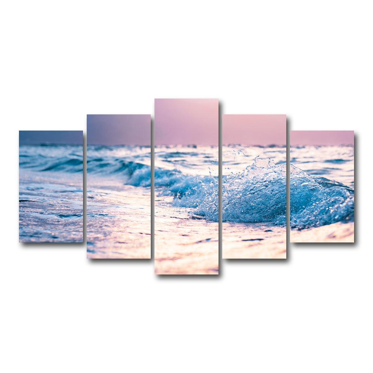 AUTO-MOCKUP WHITE | Pastel Waves | 5 Piece | Gallery Wrap Canvas | group=5_normal