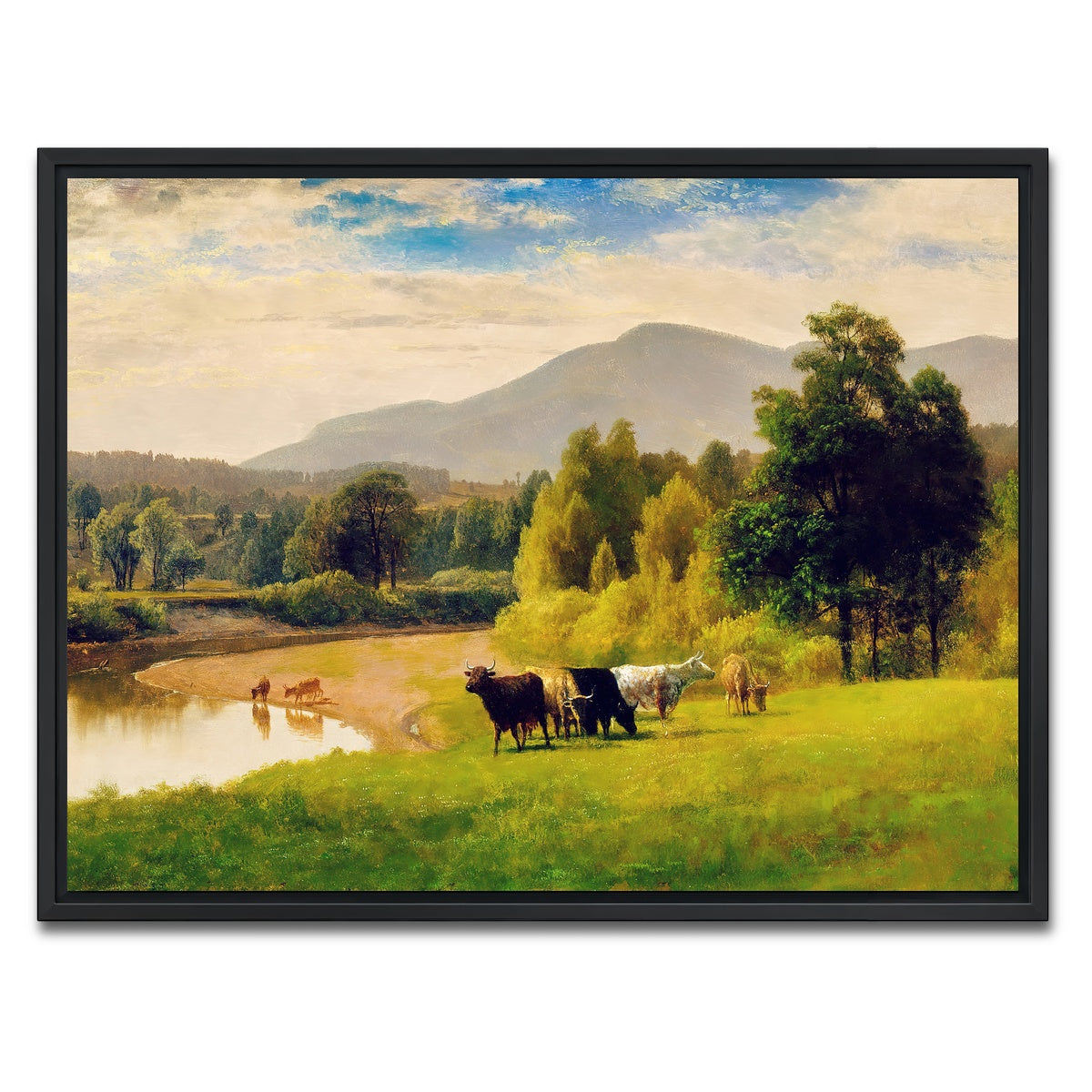 AUTO-MOCKUP WHITE | Pasture lands | 1 Piece | Black Framed Canvas | group=4x3