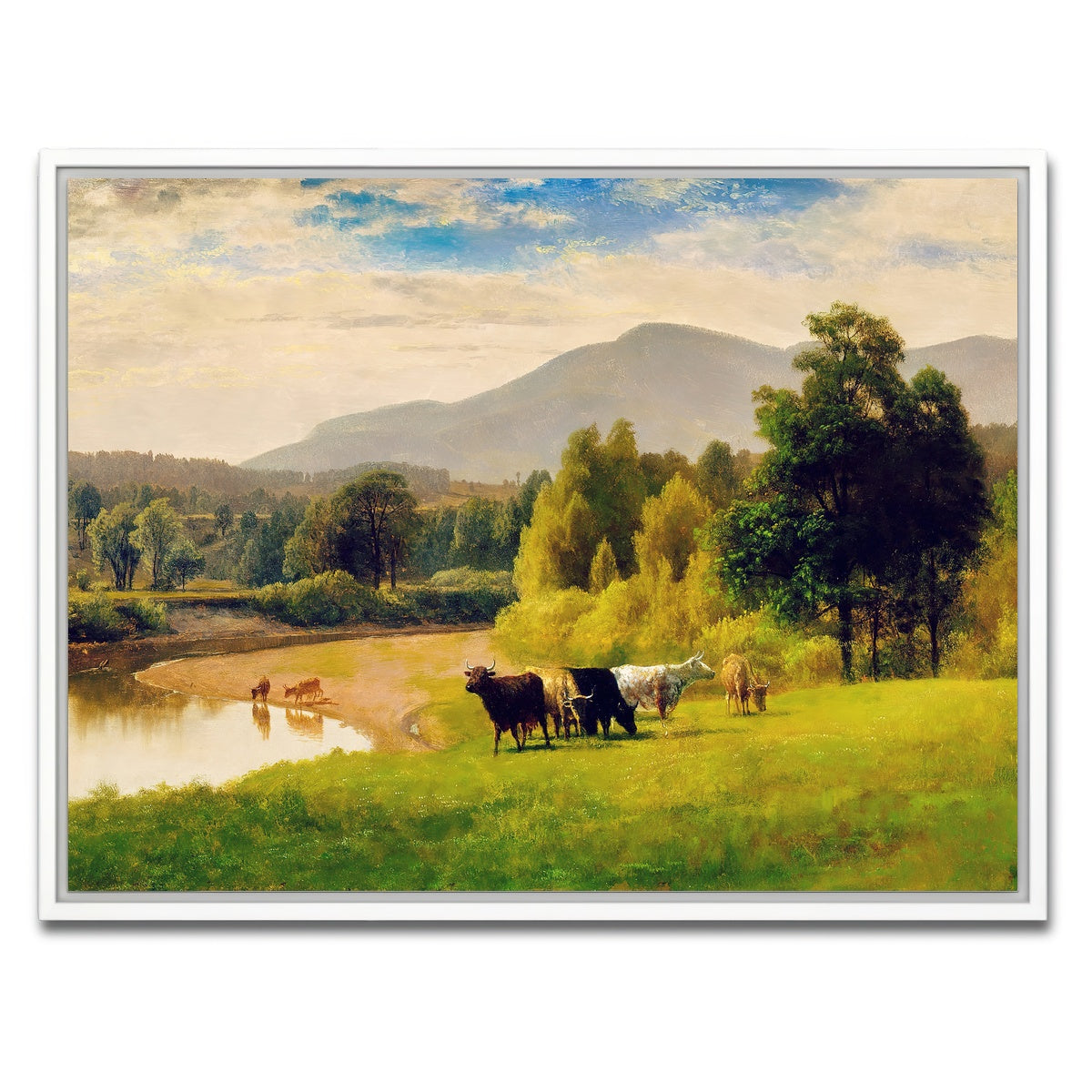 AUTO-MOCKUP WHITE | Pasture lands | 1 Piece | White Framed Canvas | group=4x3