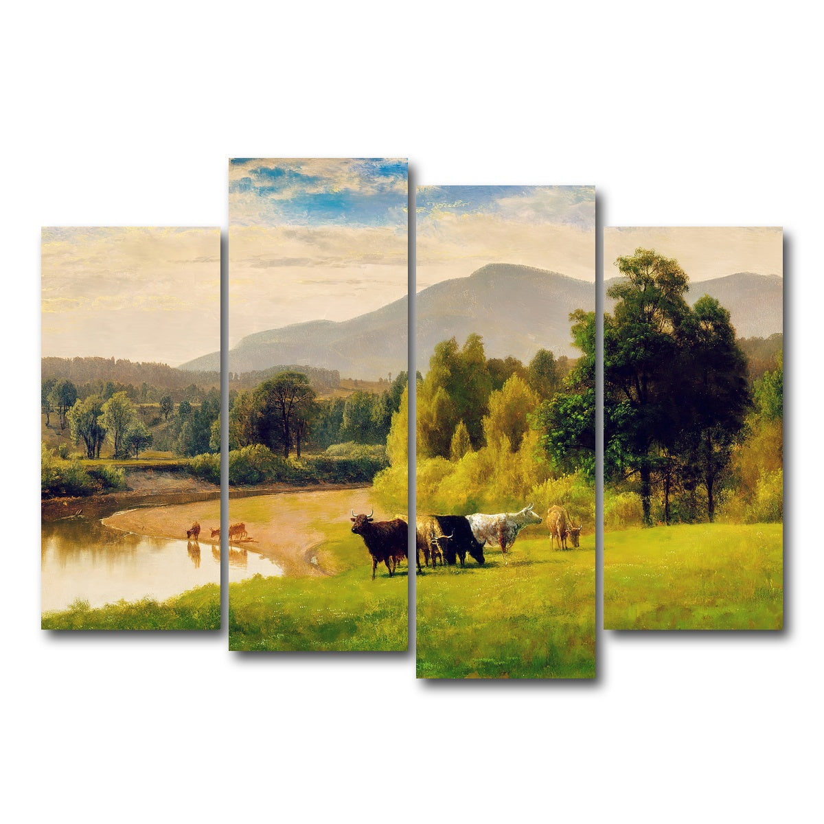 AUTO-MOCKUP WHITE | Pasture lands | 4 Piece | Gallery Wrap Canvas | group=4_normal